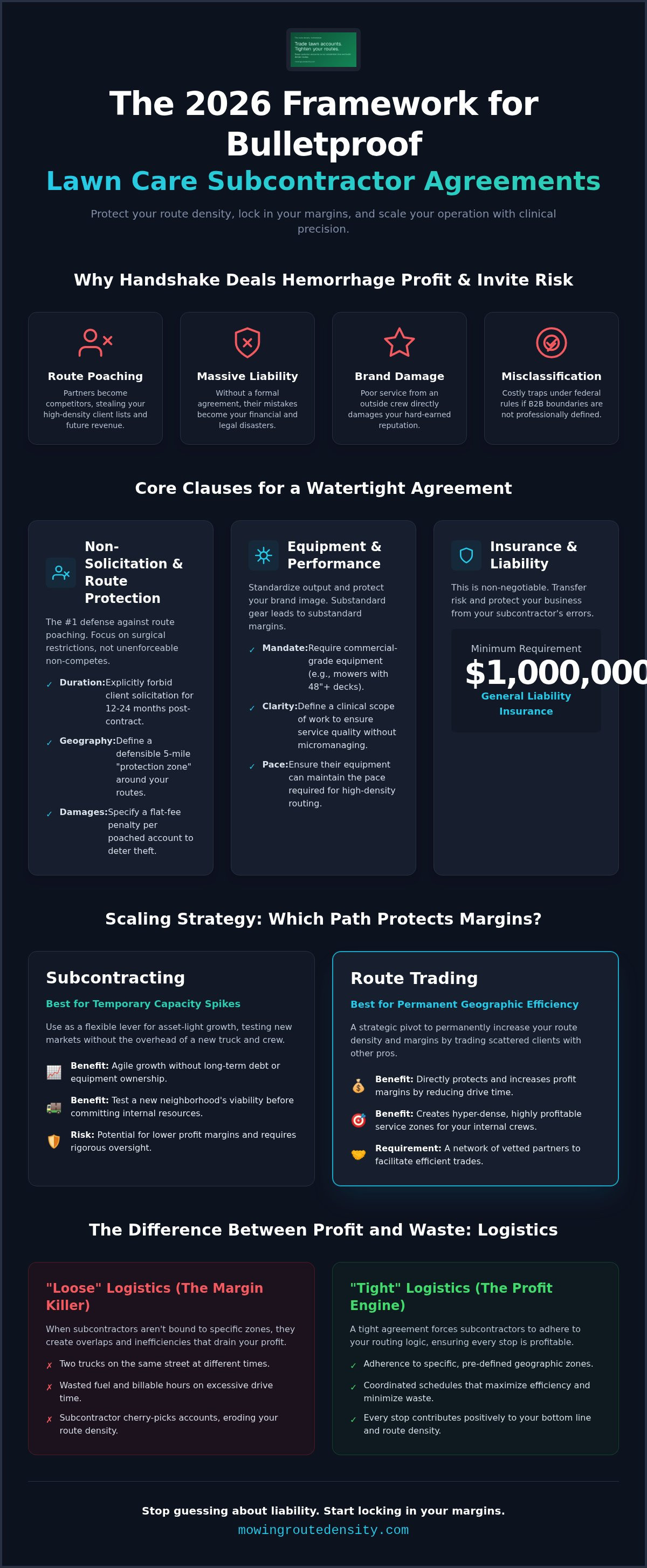 Lawn care subcontractor agreement