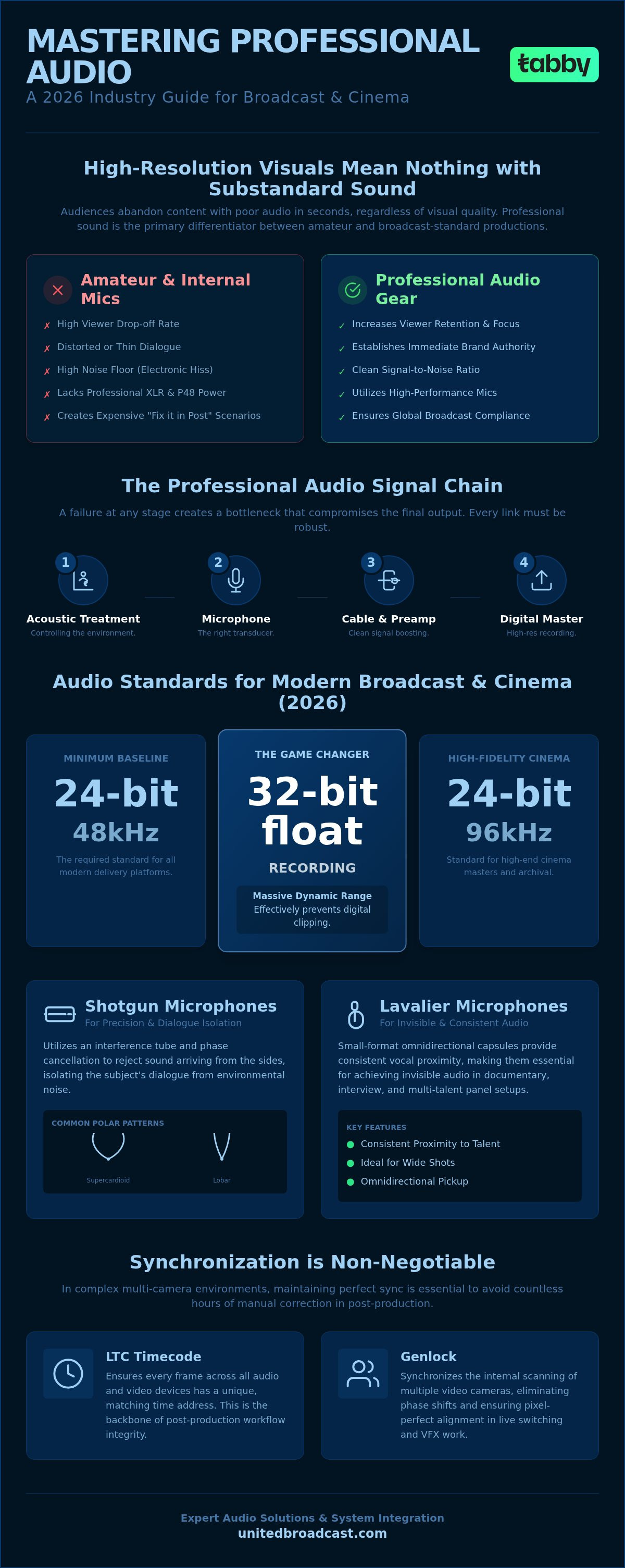 Professional audio equipment for video production