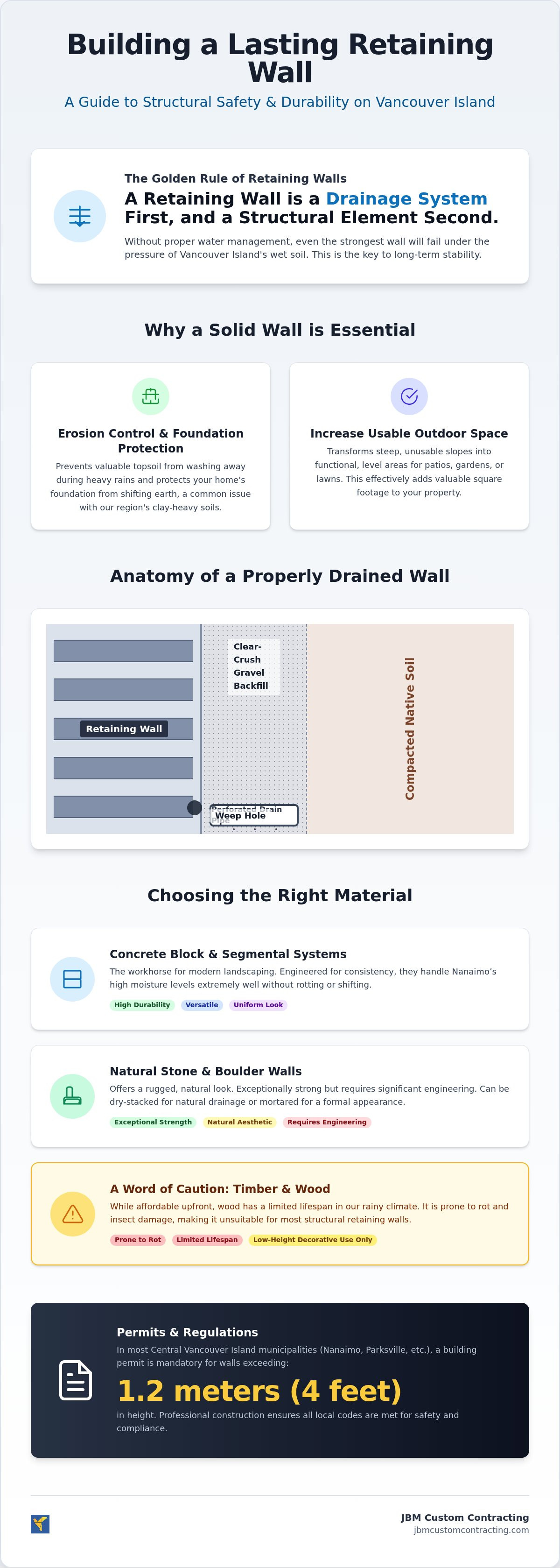 Retaining wall construction vancouver island