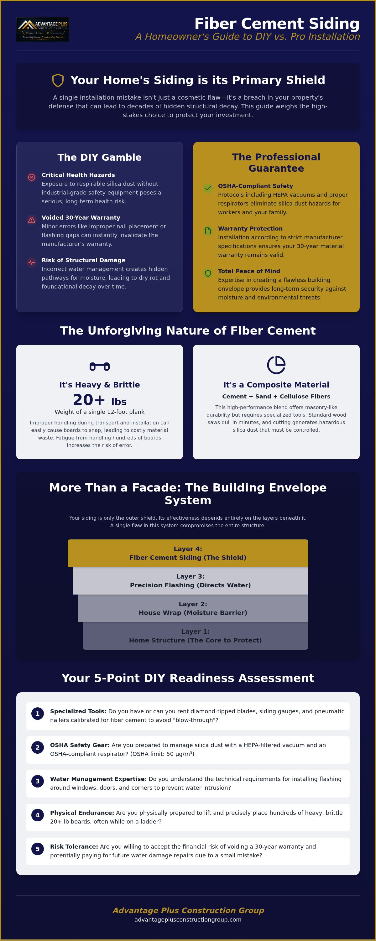 DIY vs professional fiber cement siding installation