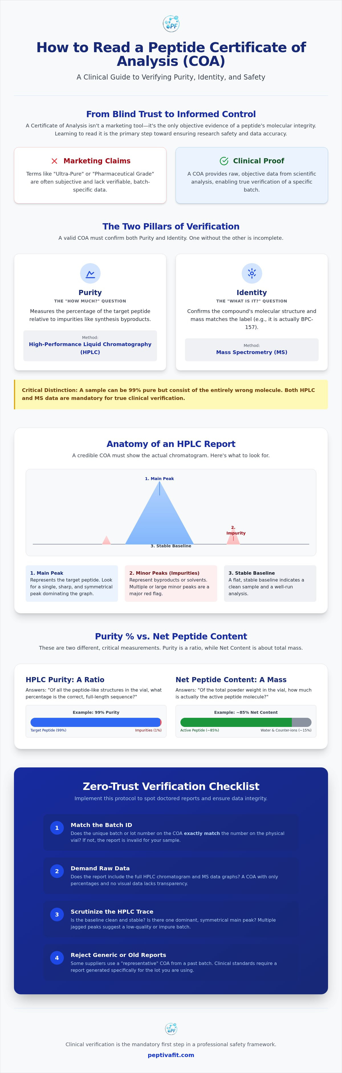 How to read a certificate of analysis for peptides