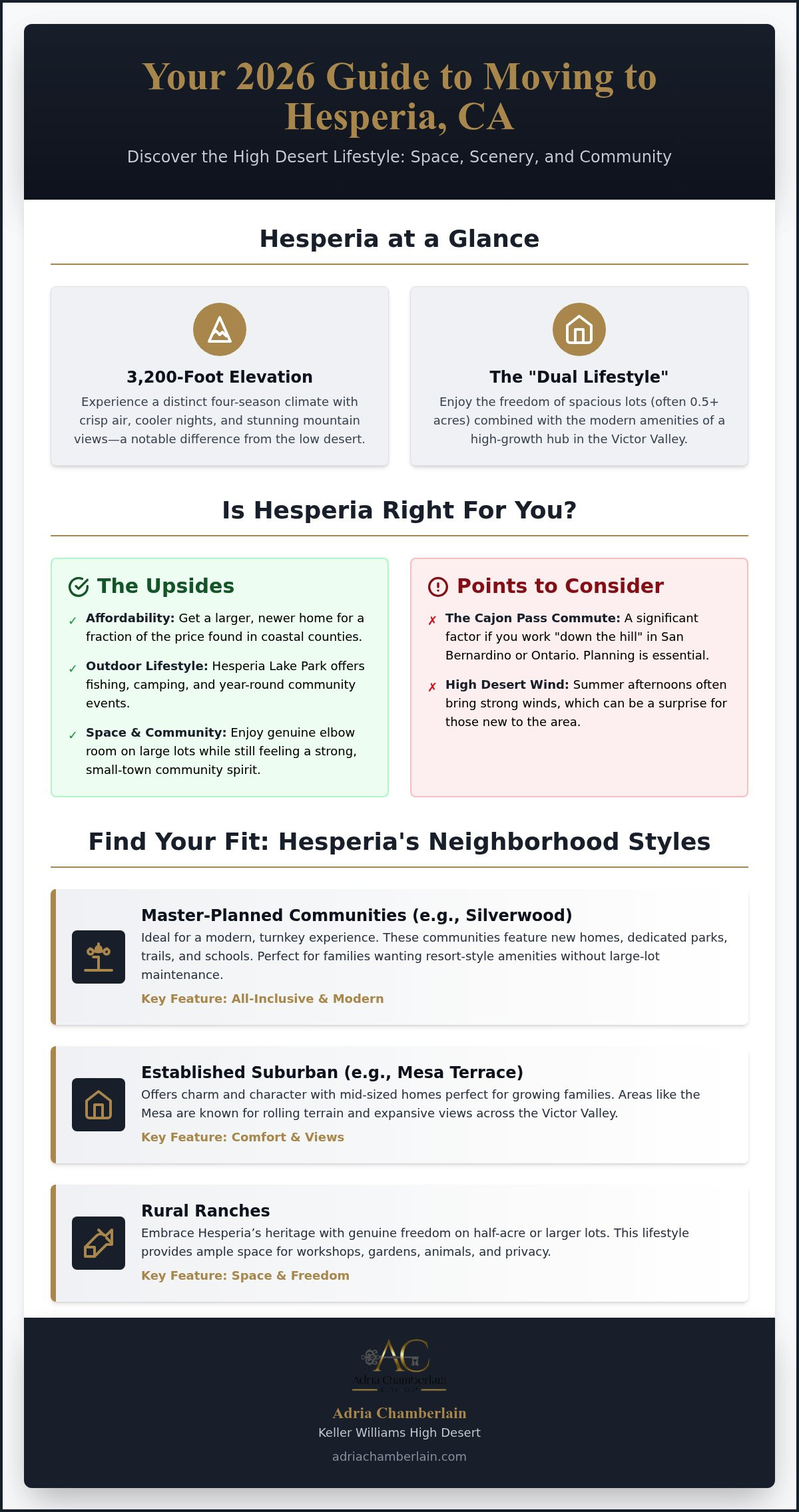 Moving to Hesperia CA