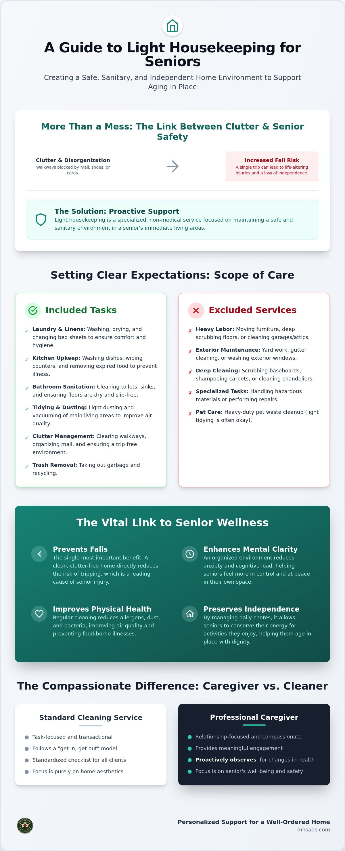 Light housekeeping for seniors