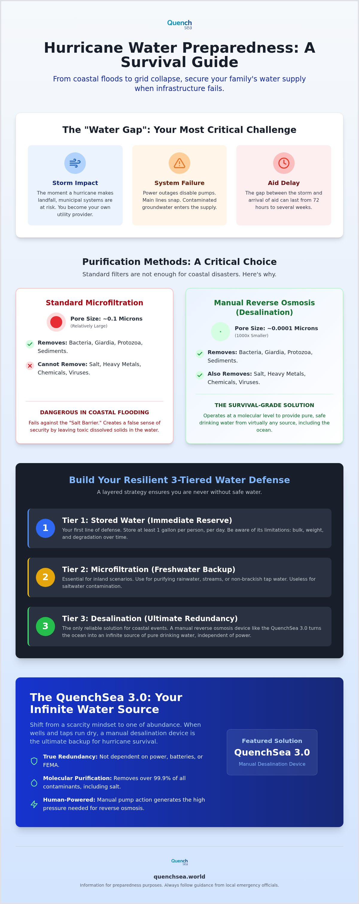 Hurricane preparedness water purification