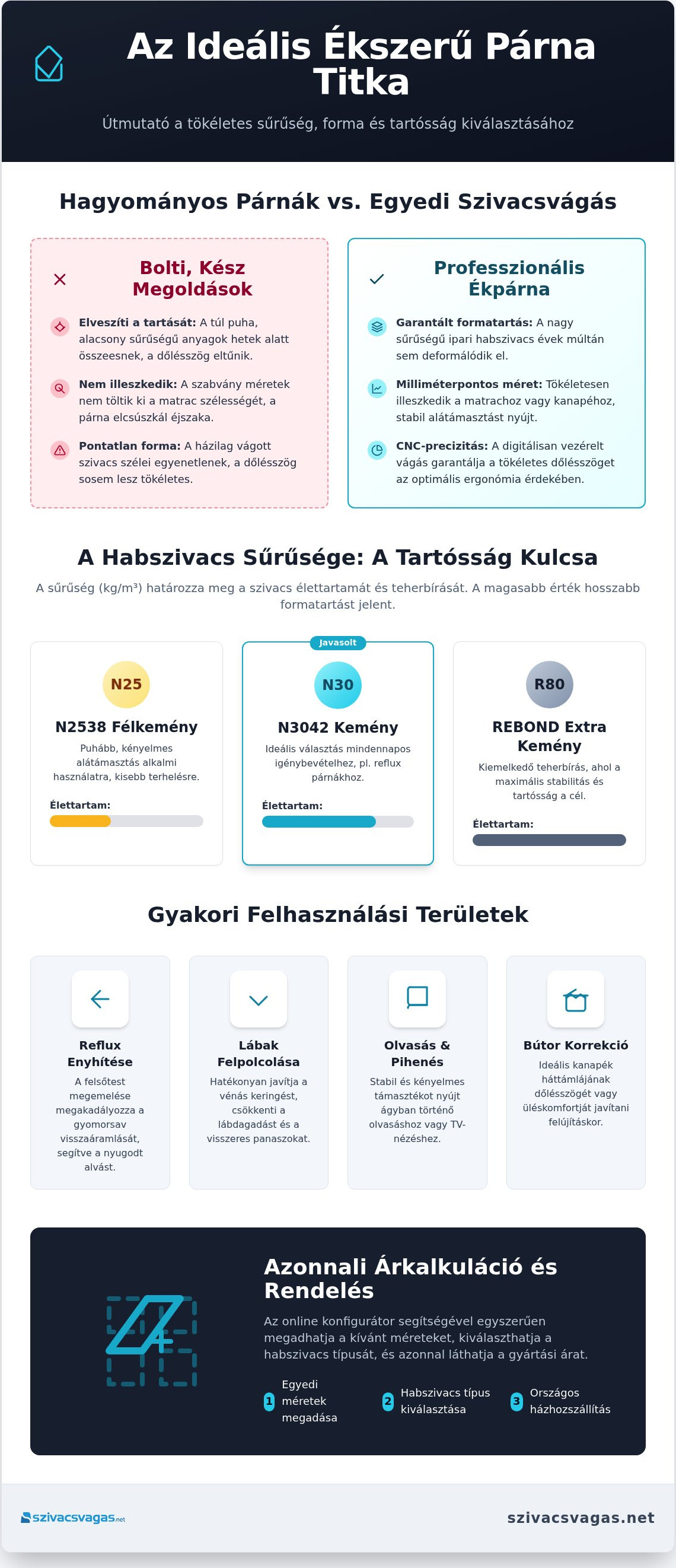 ékszerű párna szivacs