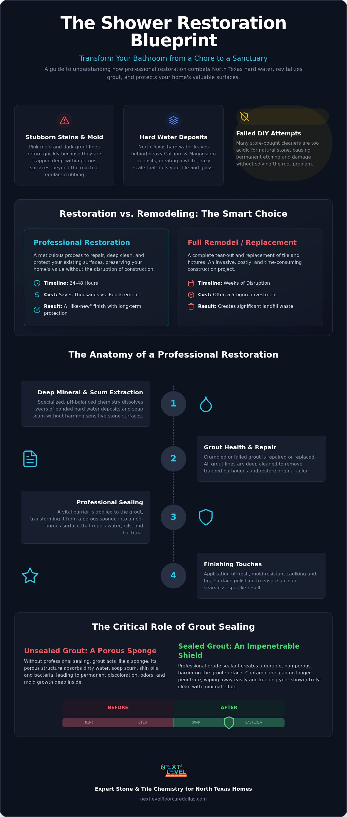 Shower restoration services los colinas