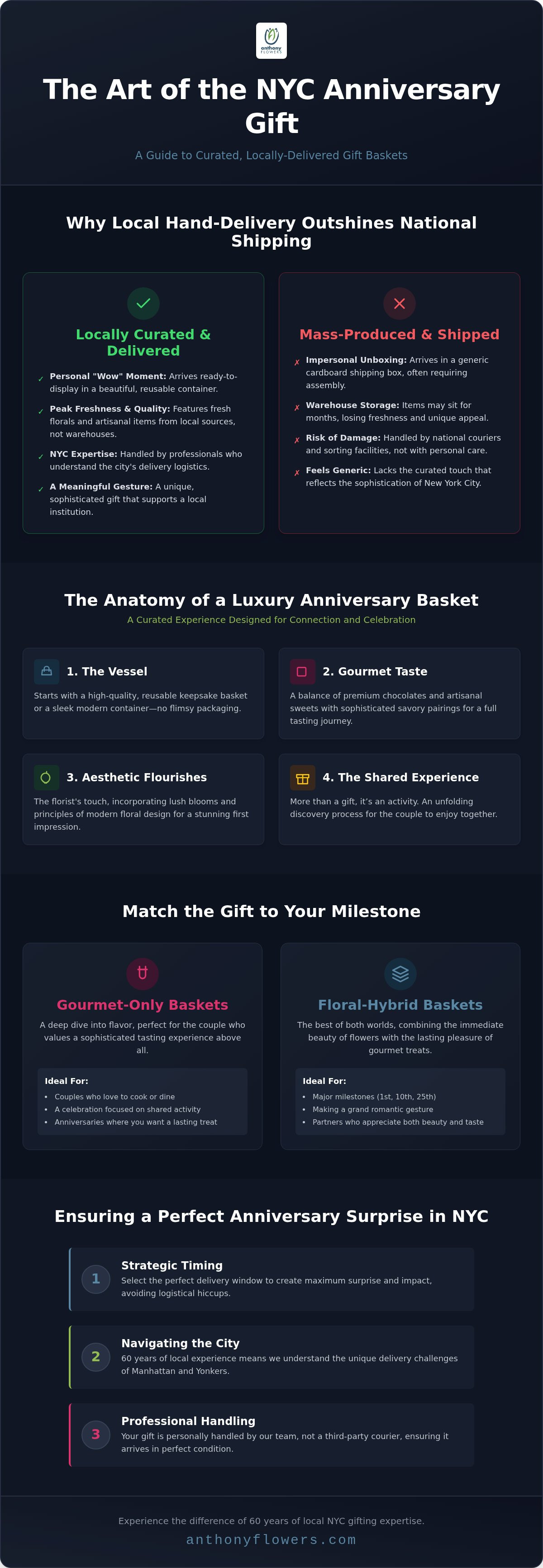 Anniversary gift baskets NYC