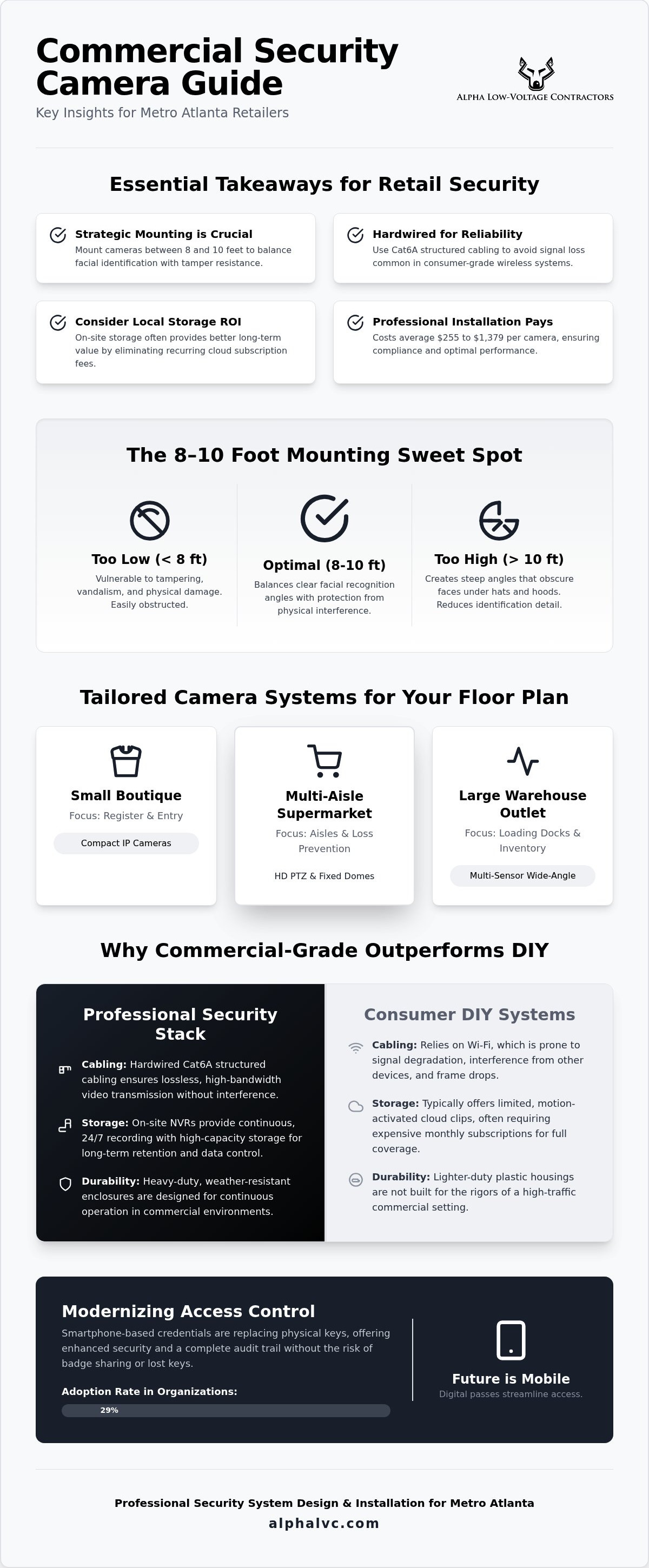 Retail store security cameras