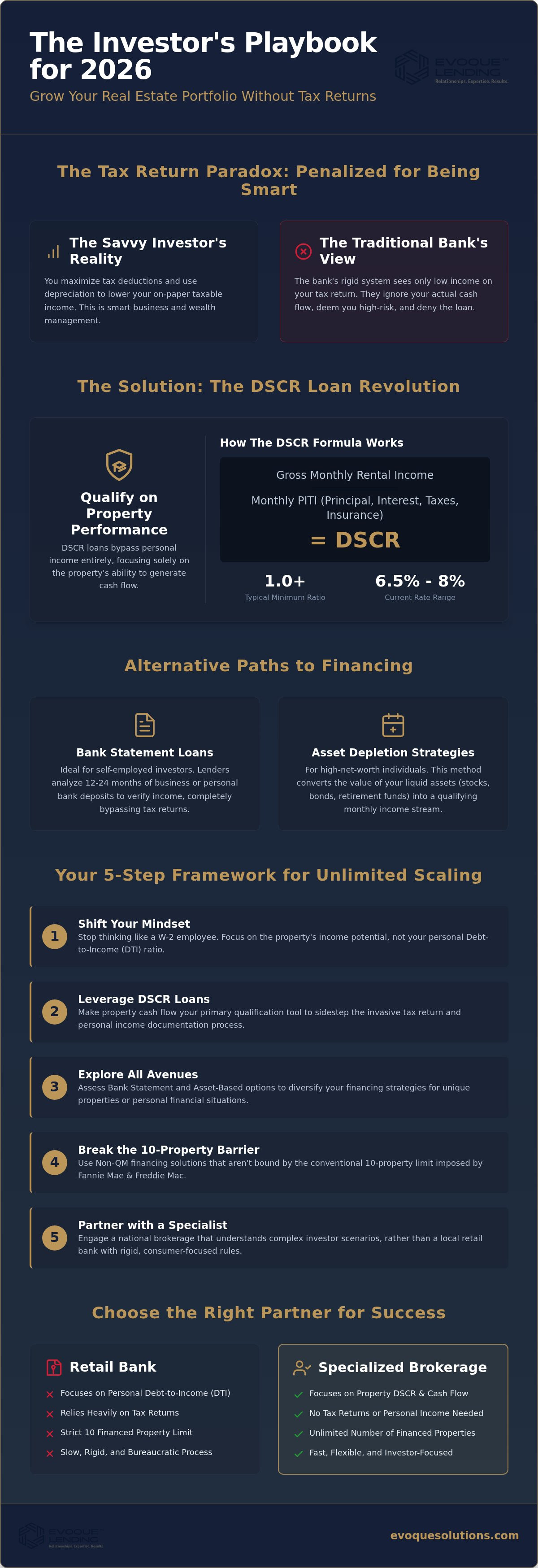 Grow real estate portfolio without tax returns