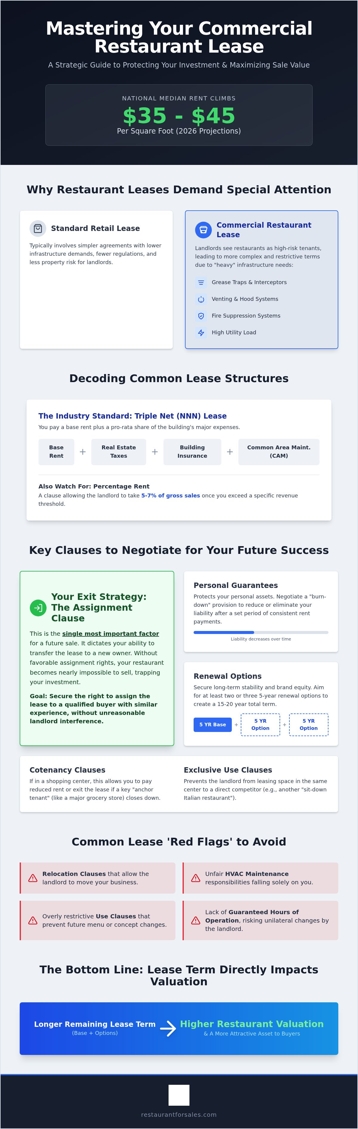 Commercial restaurant lease terms