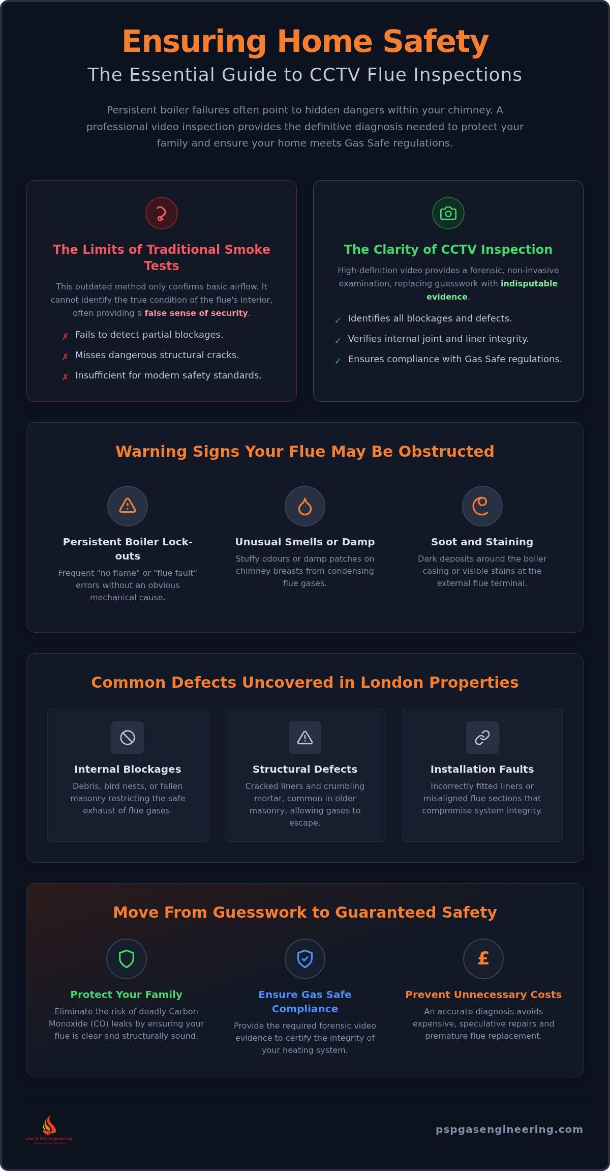 Chimney flue inspection cost London