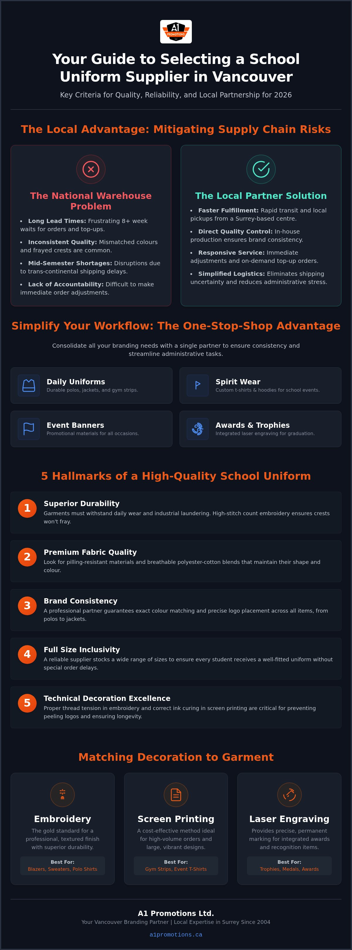 School uniform supplier Vancouver