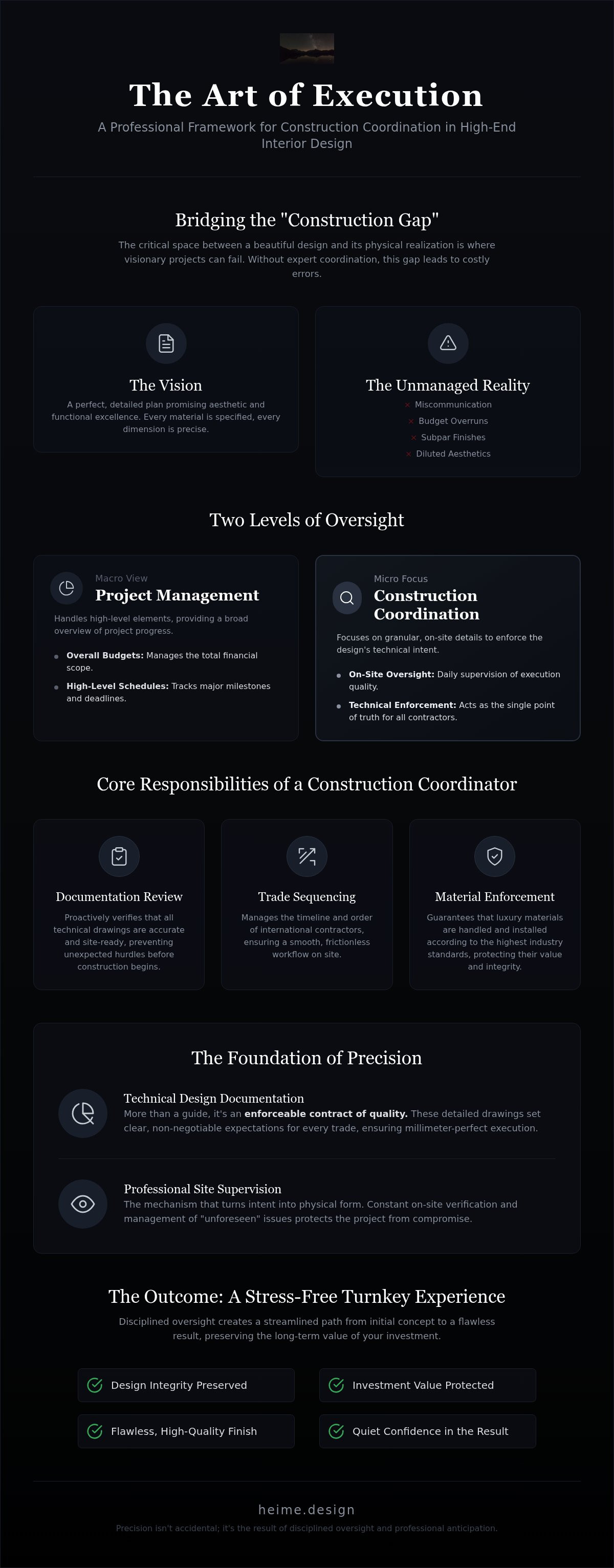 Construction coordination interior design