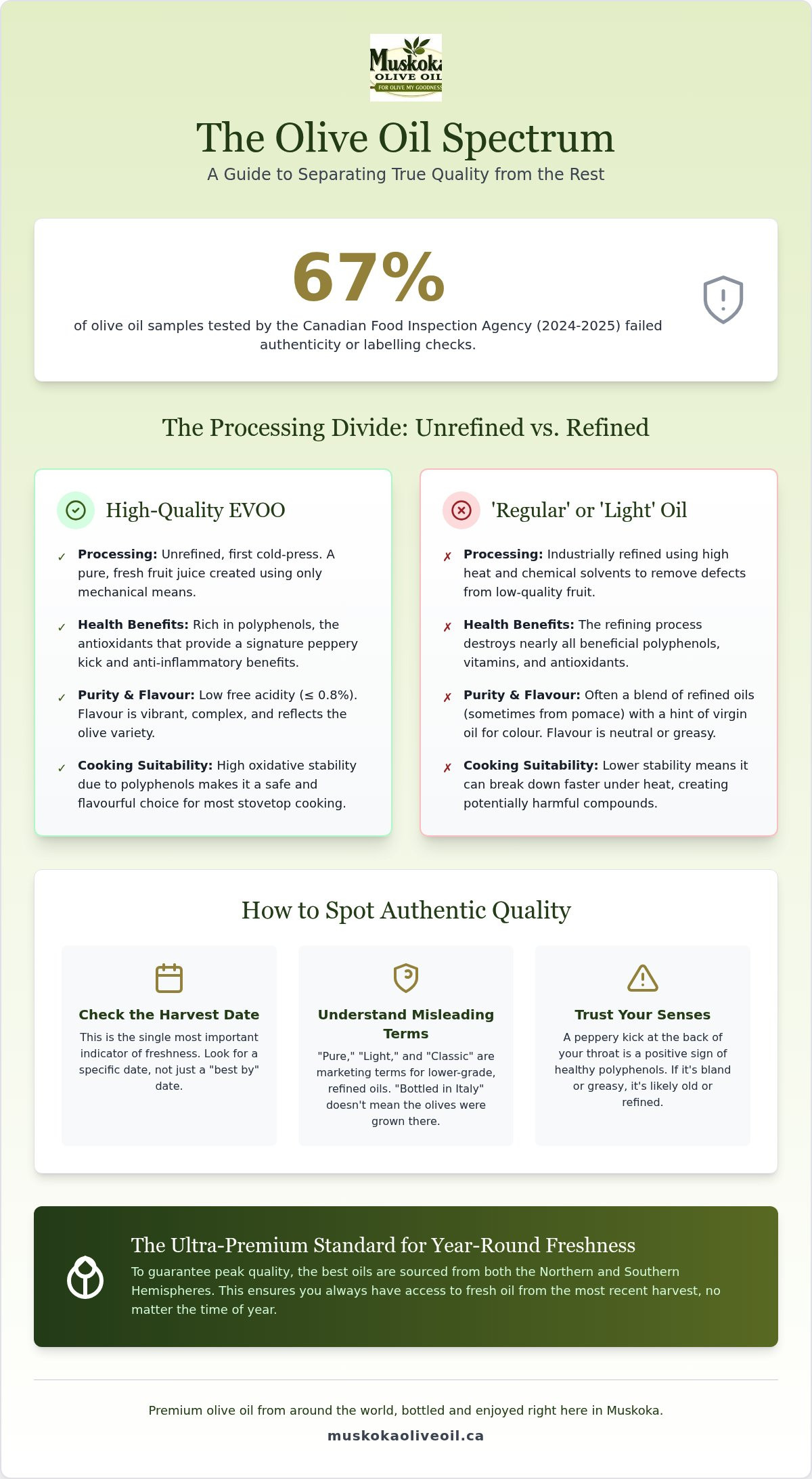 High quality olive oil vs regular