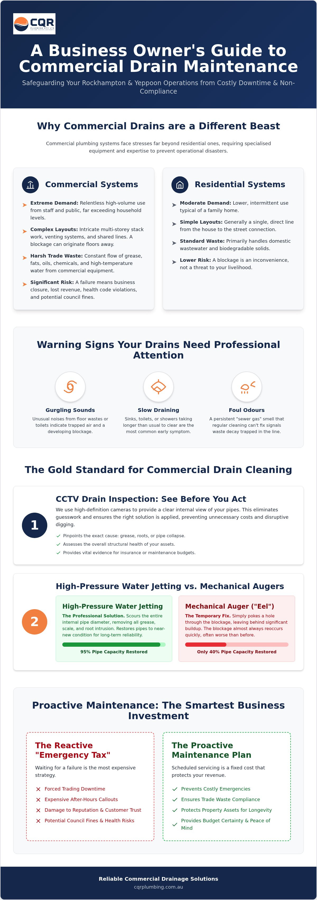Commercial sewer cleaning Rockhampton