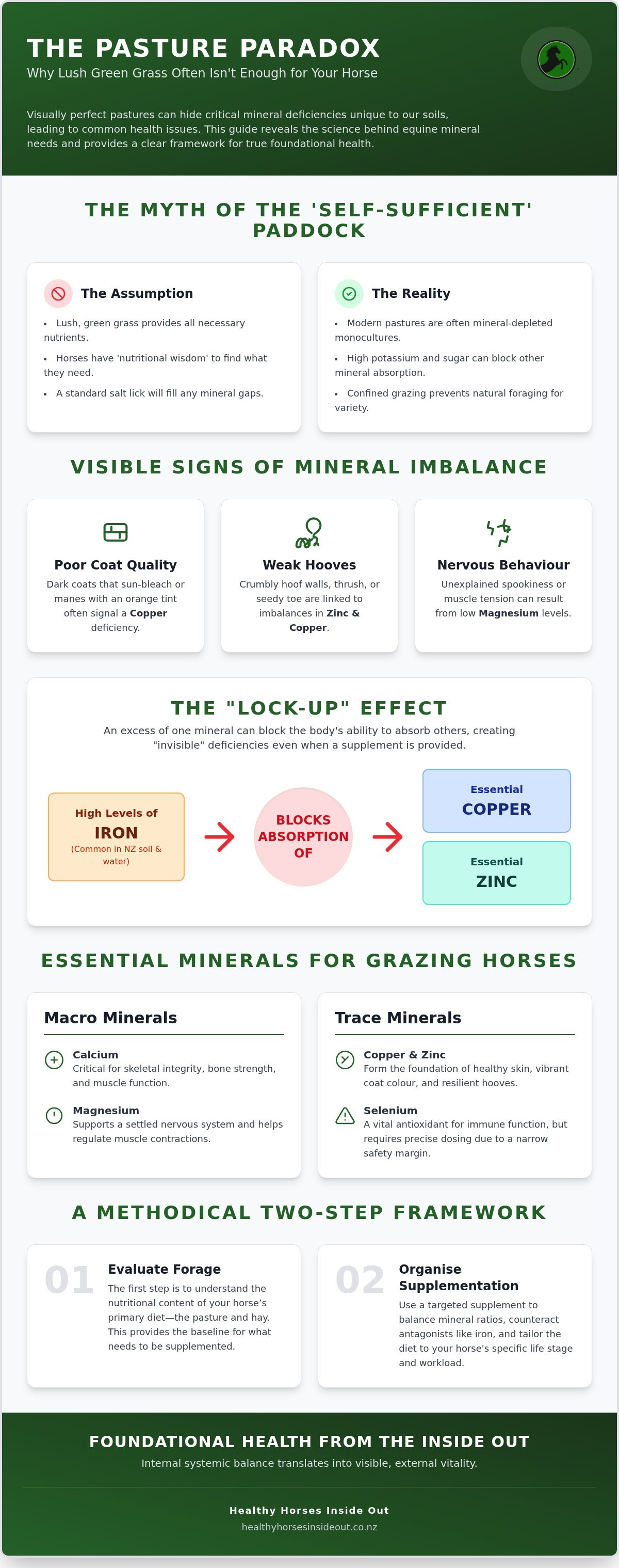 Grazing horse mineral requirements