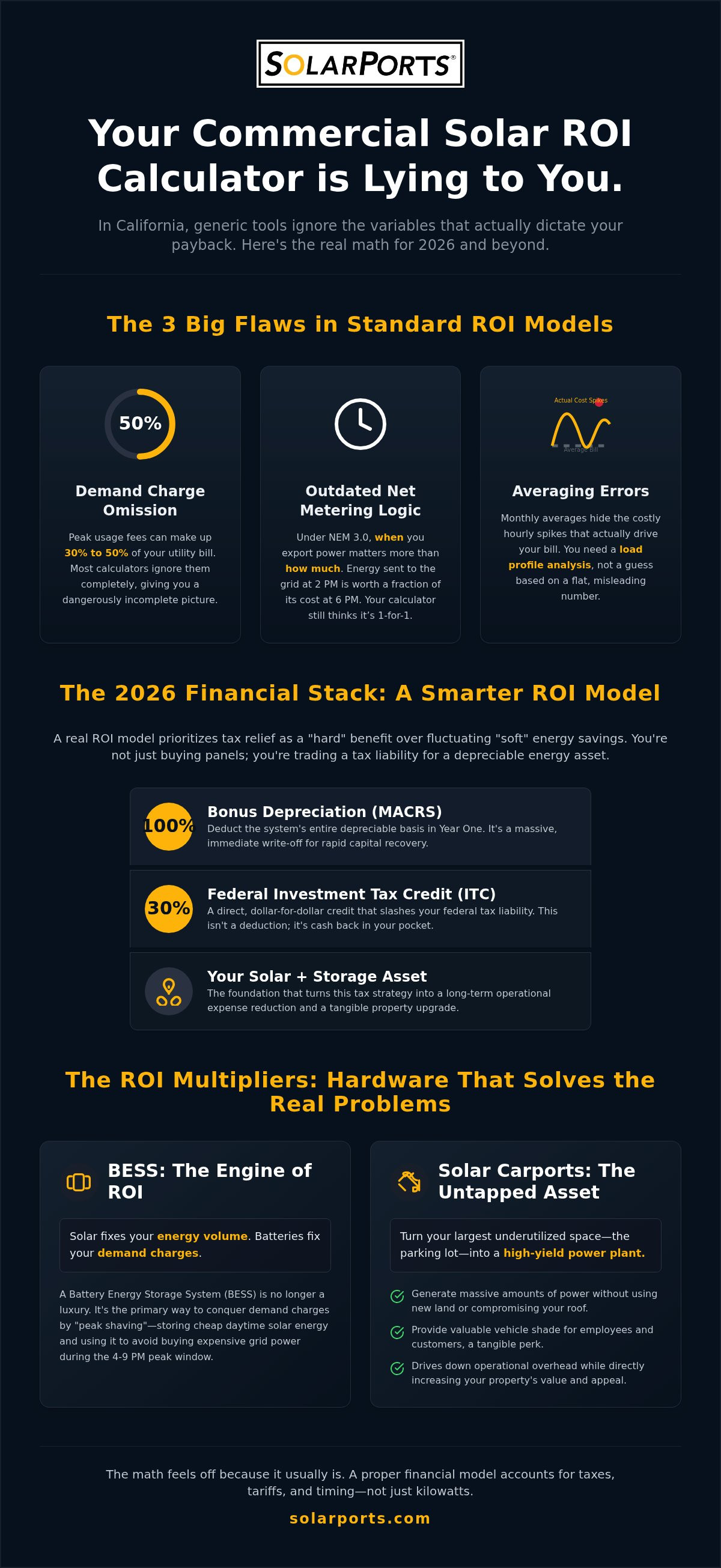 Commercial solar ROI calculator California