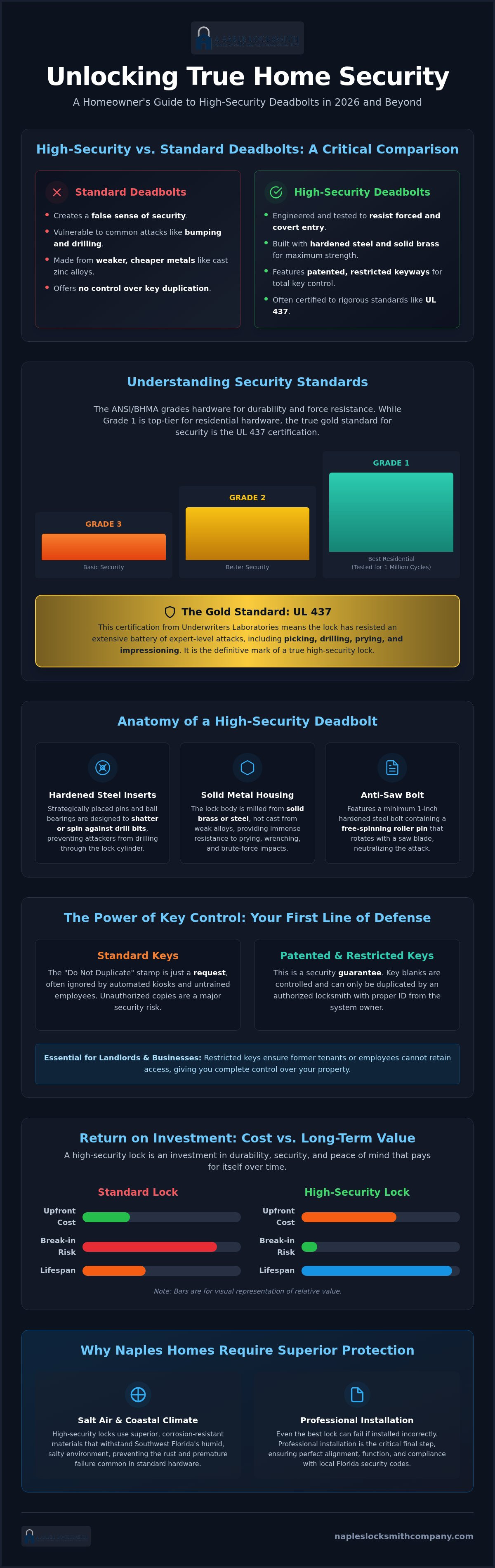 High security deadbolt installation Naples