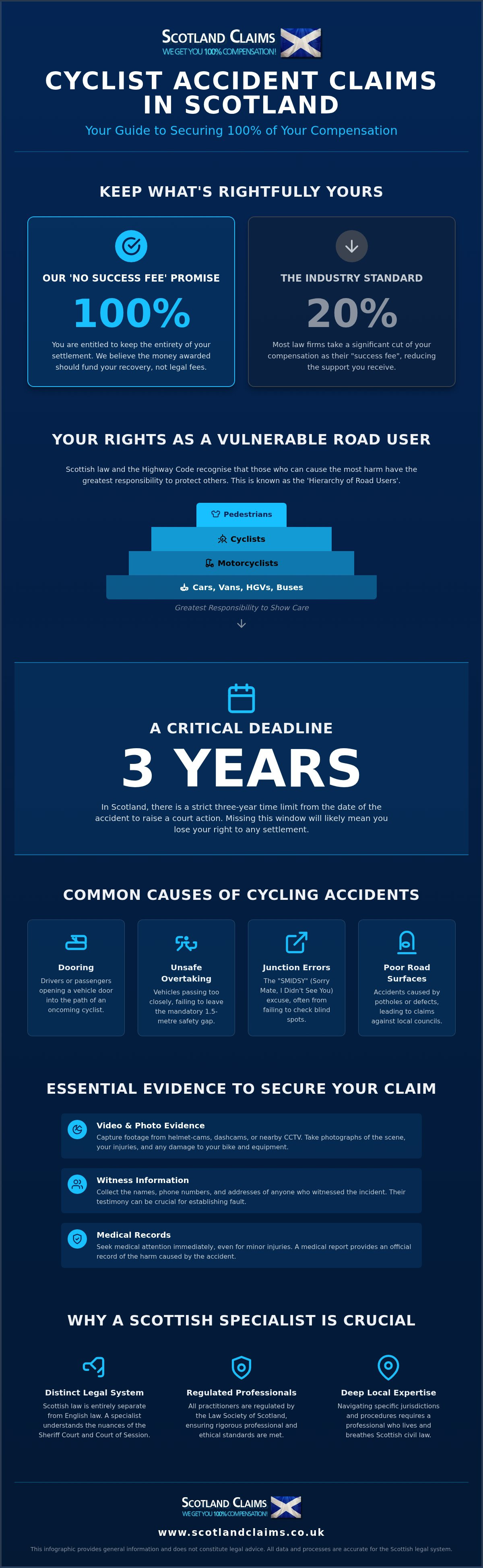Cyclist accident claims scotland