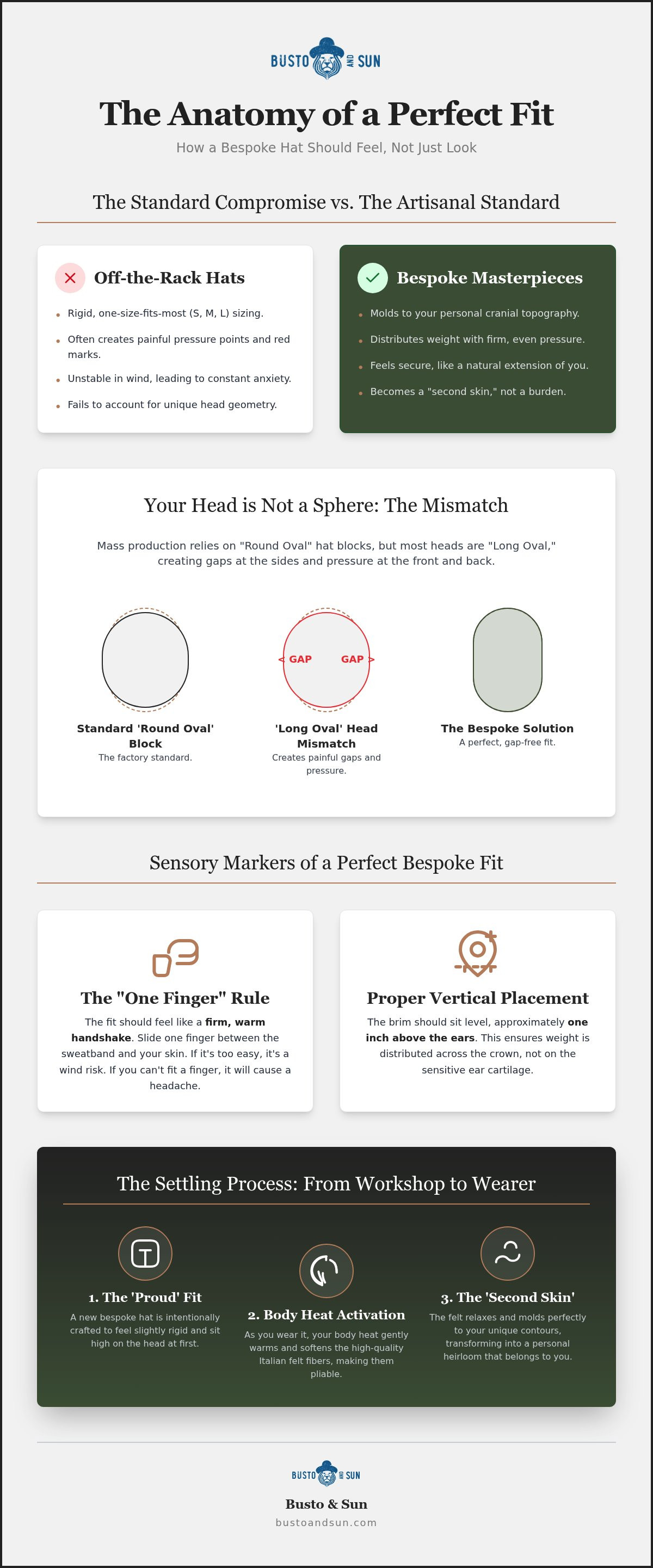 How should a bespoke hat fit