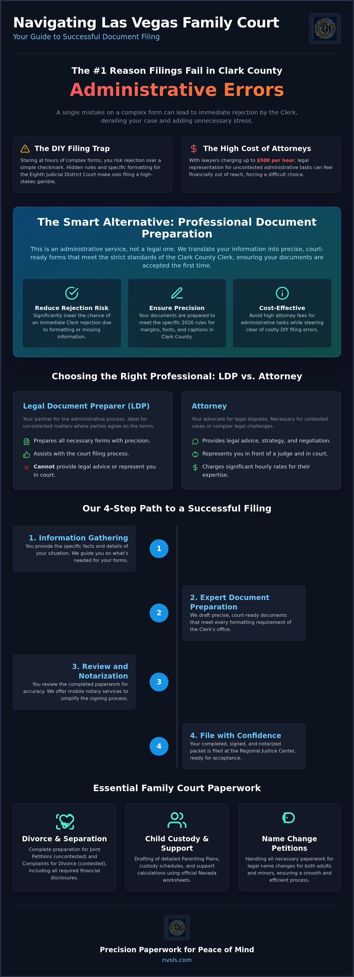 Family court document preparation Las Vegas