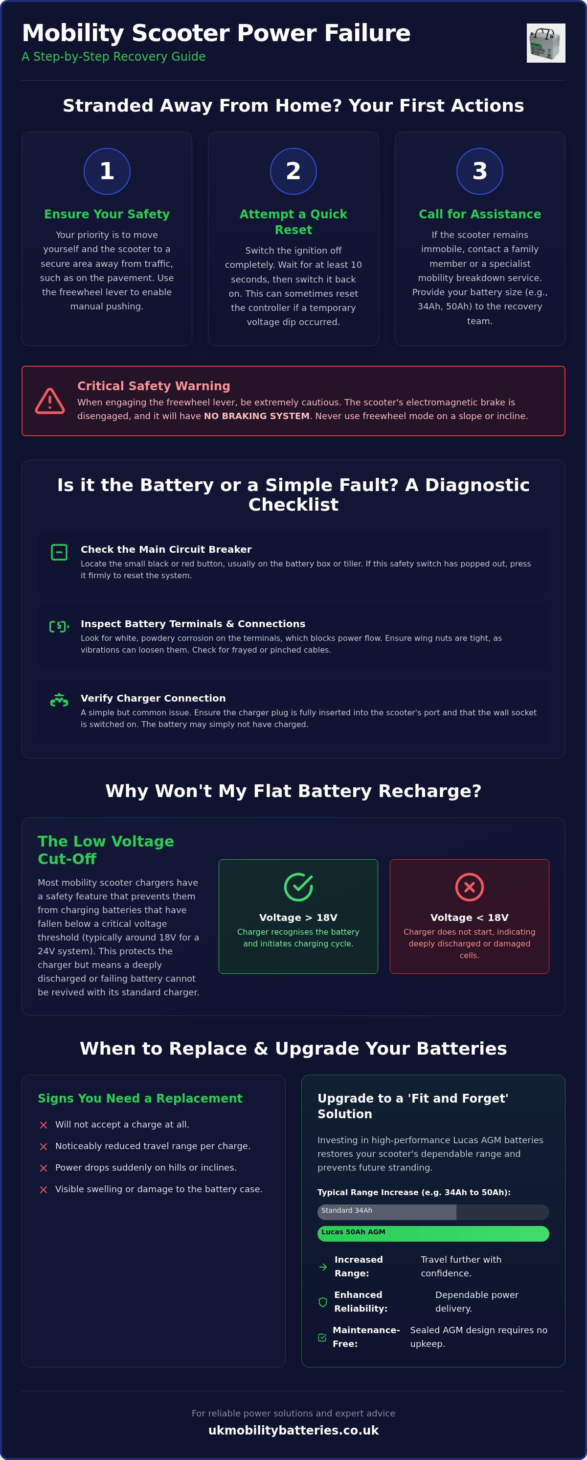 What to do if mobility scooter battery dies