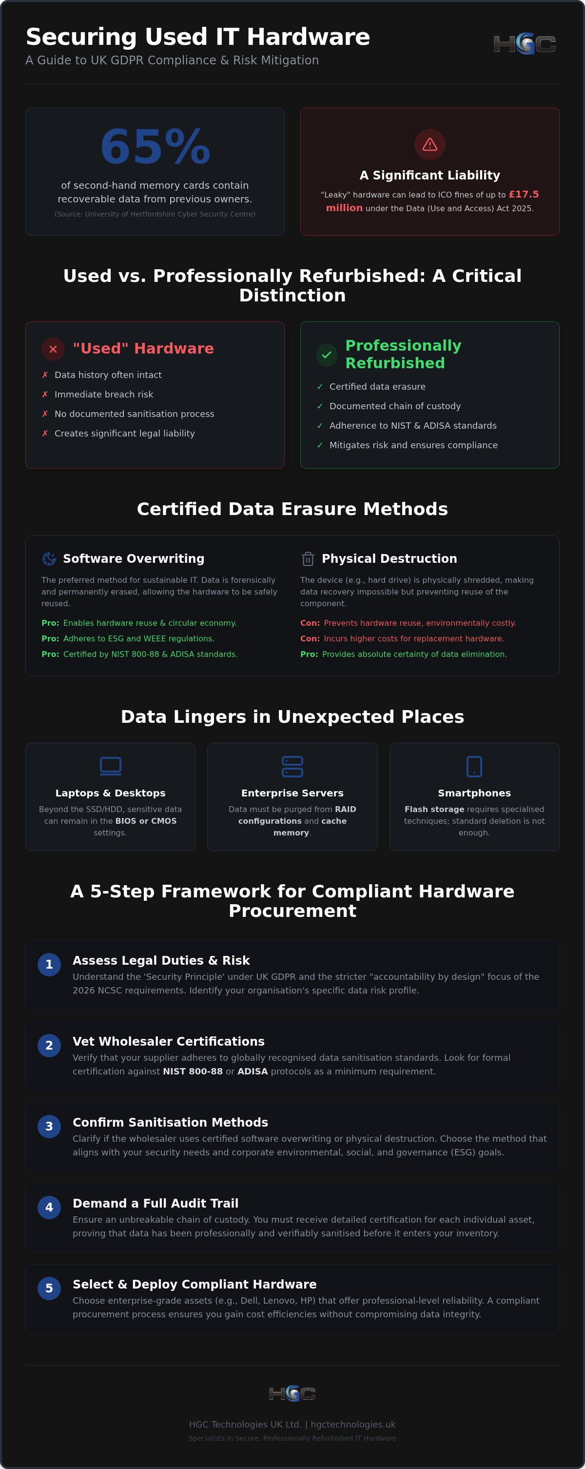 UK GDPR compliance for used IT hardware