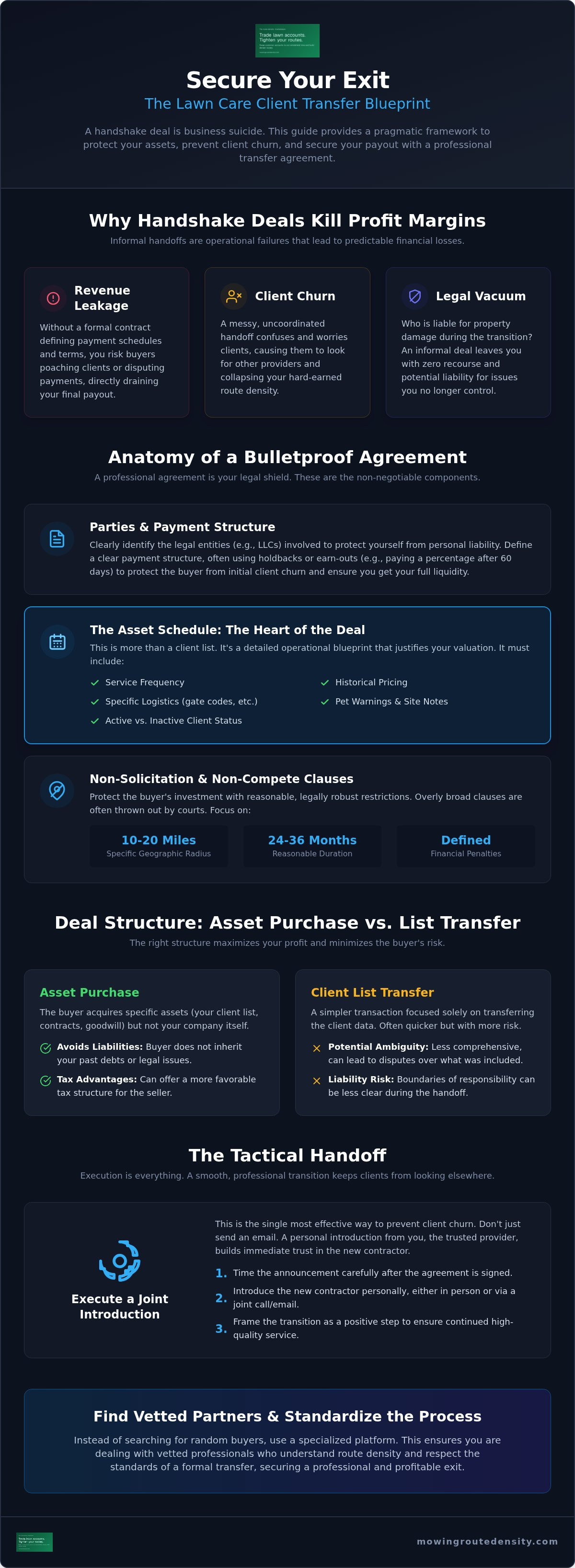 Lawn care client transfer agreement