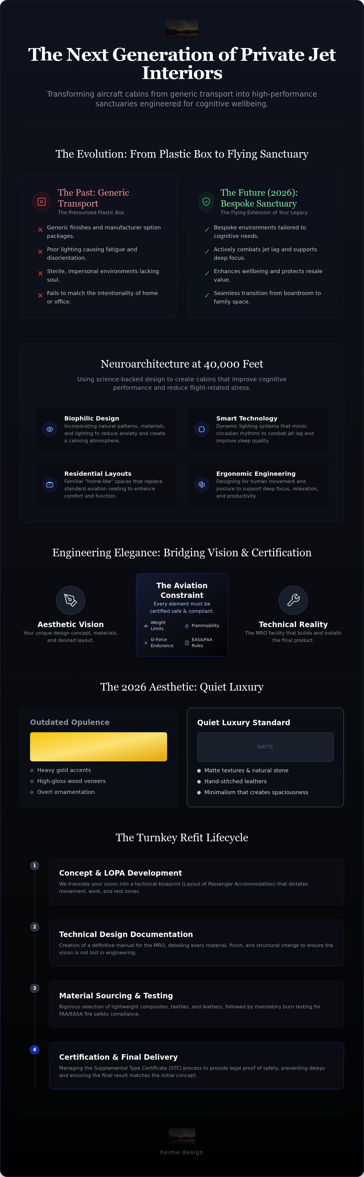 Luxury aviation interiors