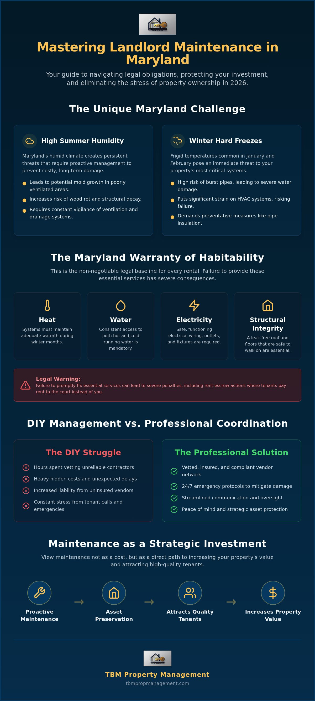 Landlord maintenance responsibilities maryland