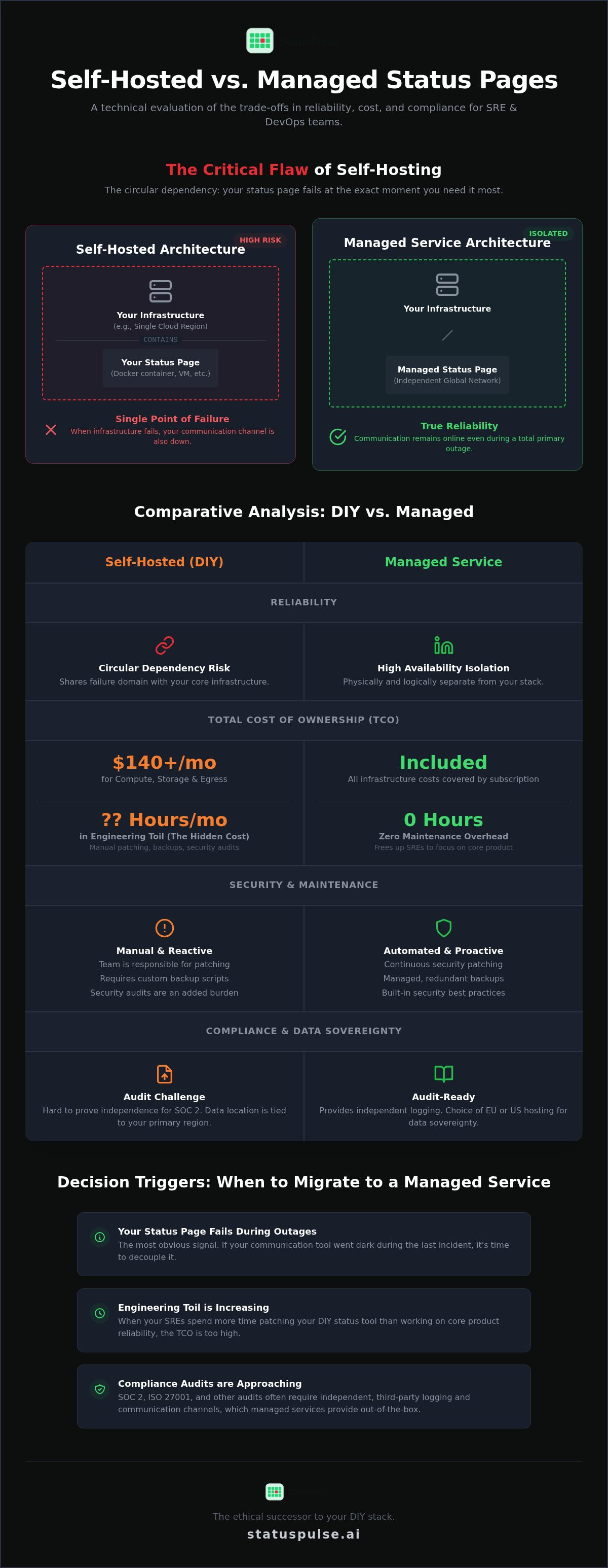 When to move from self-hosted to a managed status page