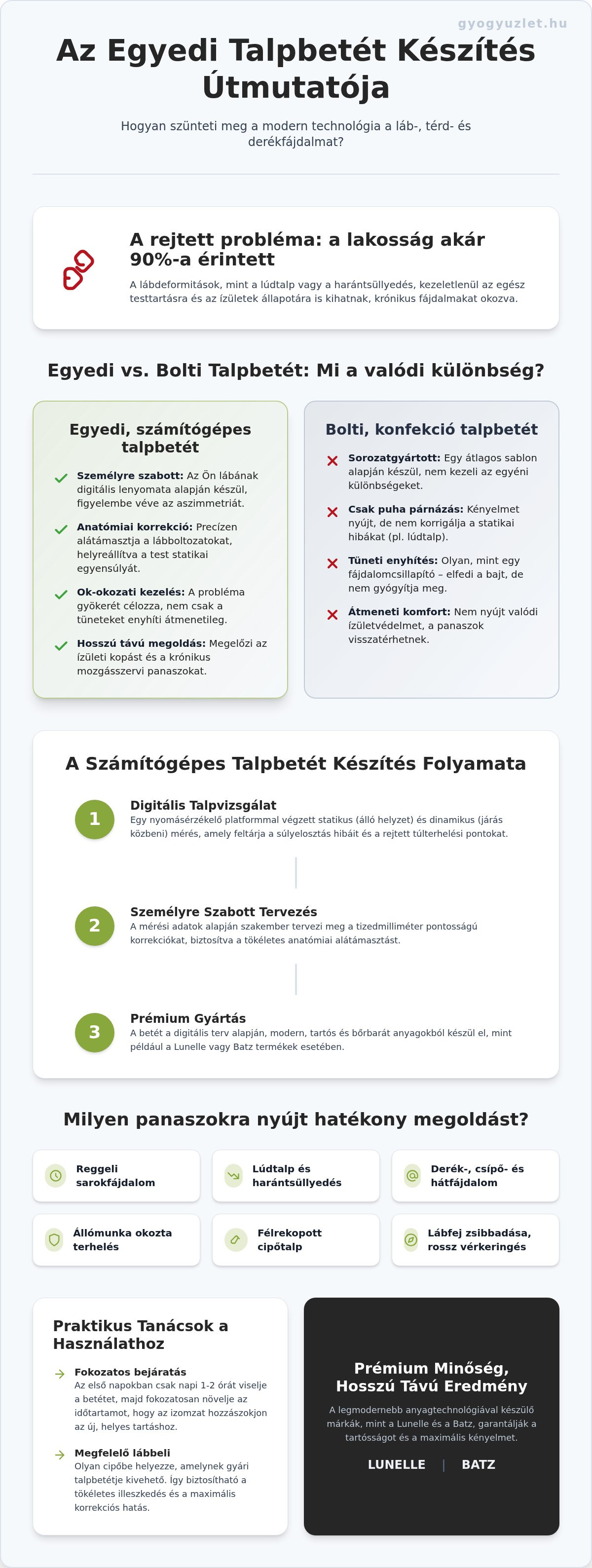 Egyedi talpbetét készítés