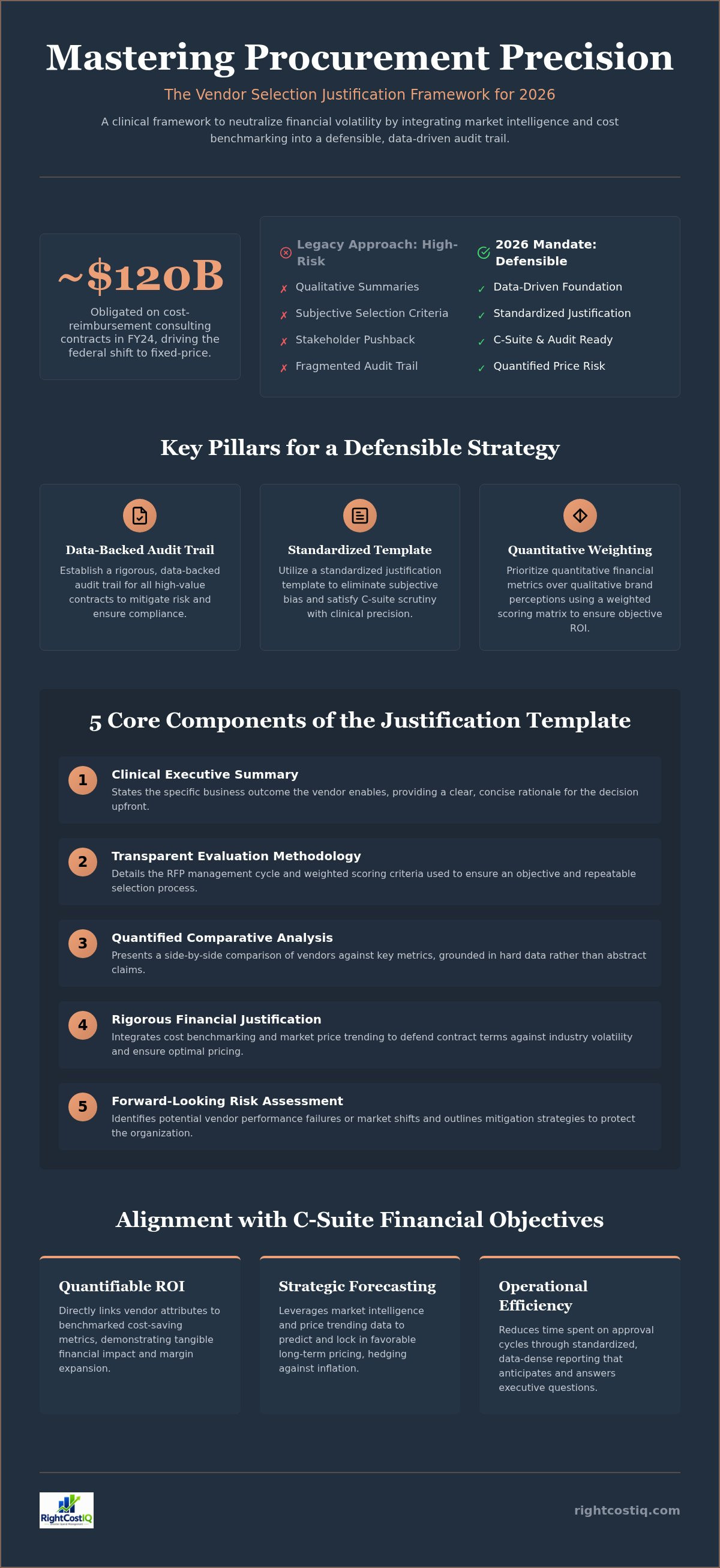 Vendor selection justification template