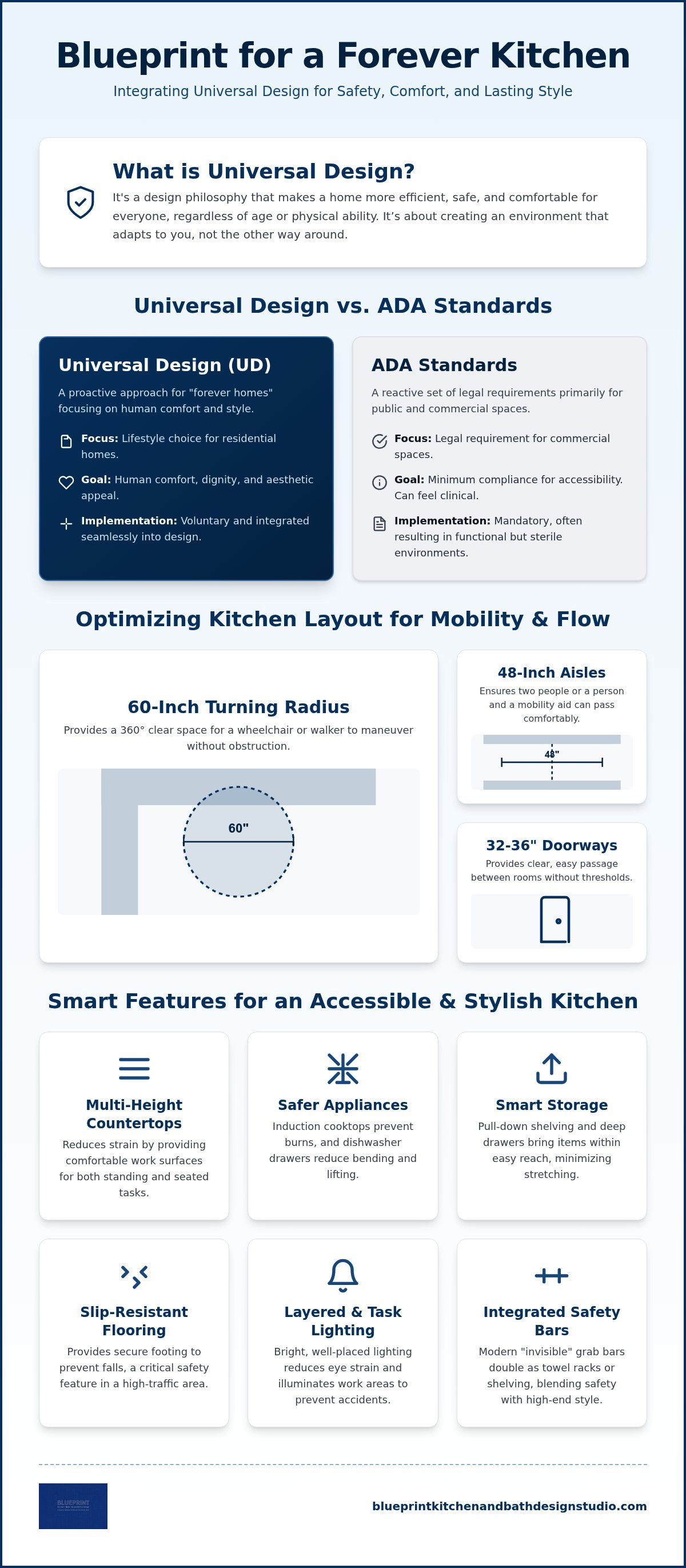 Universal design kitchen features