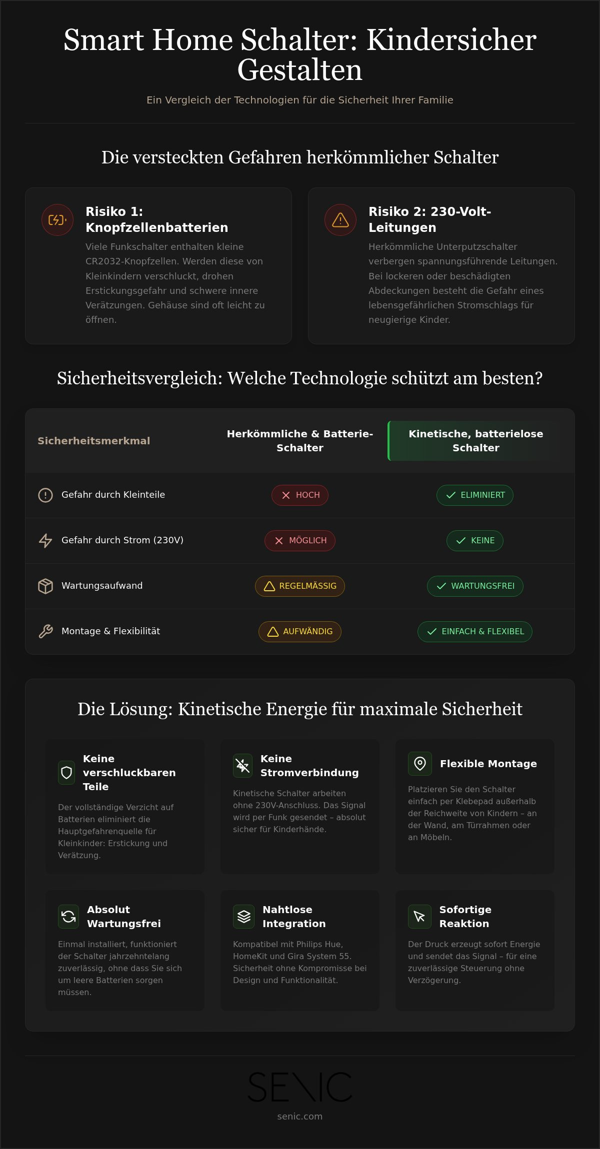Smart home schalter kindersicher