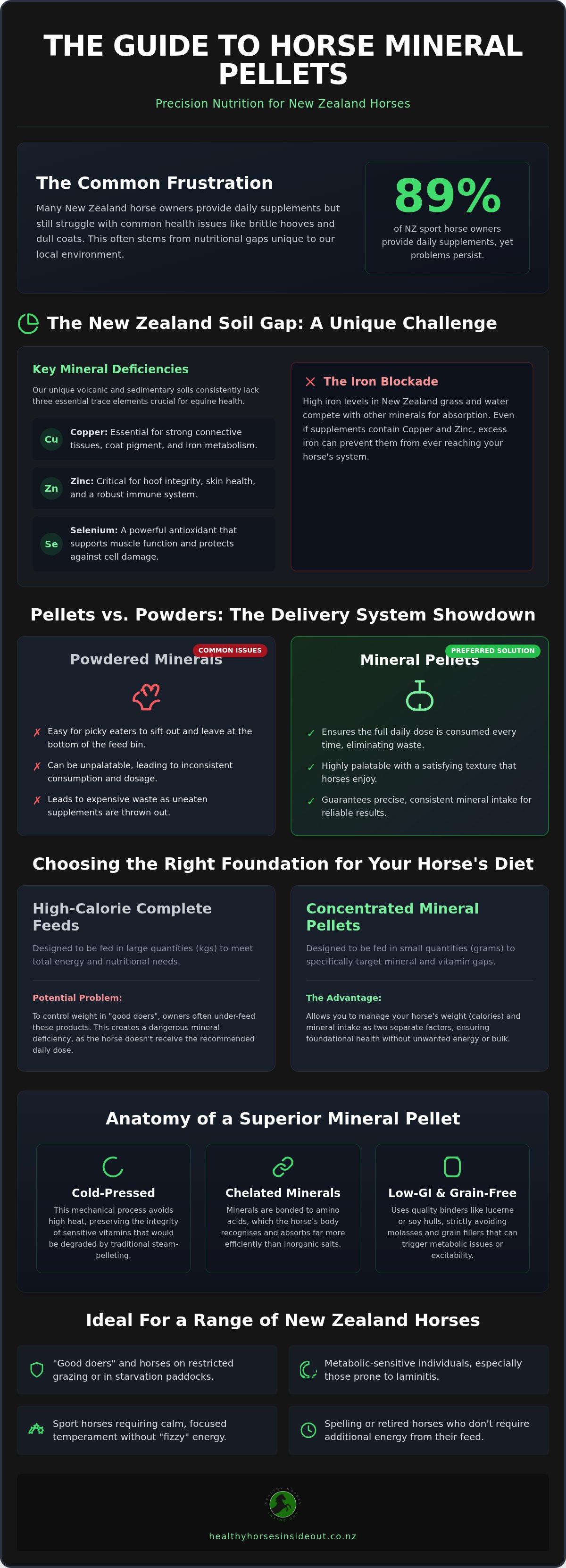 Horse mineral pellets