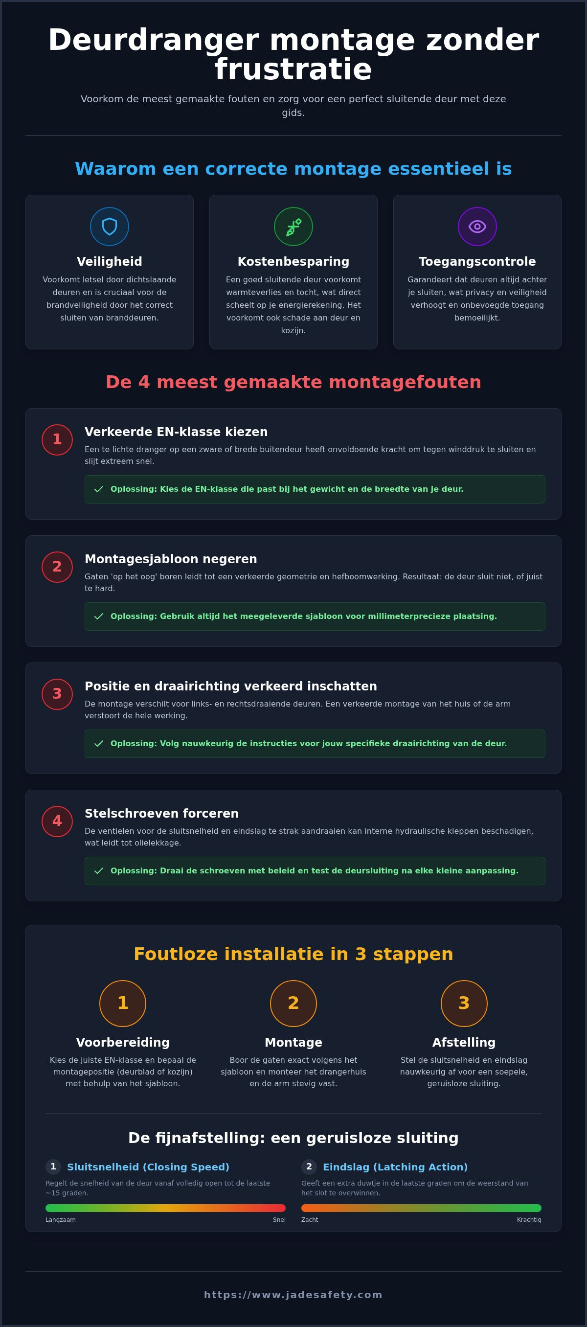 Fouten deurdranger montage