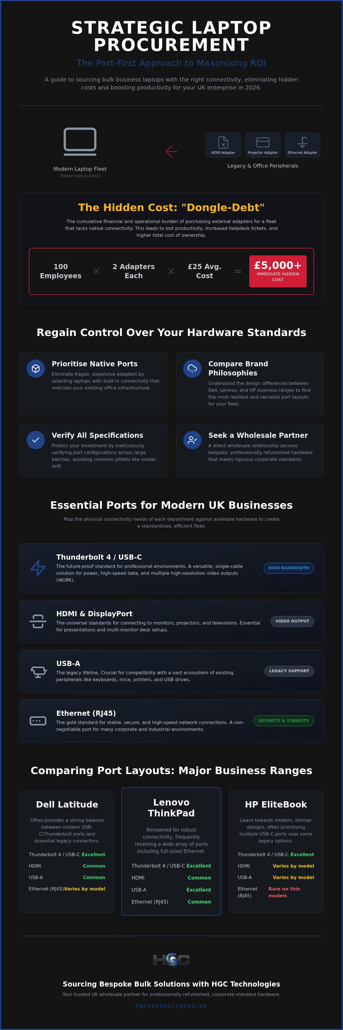 Finding bulk laptops with specific port requirements