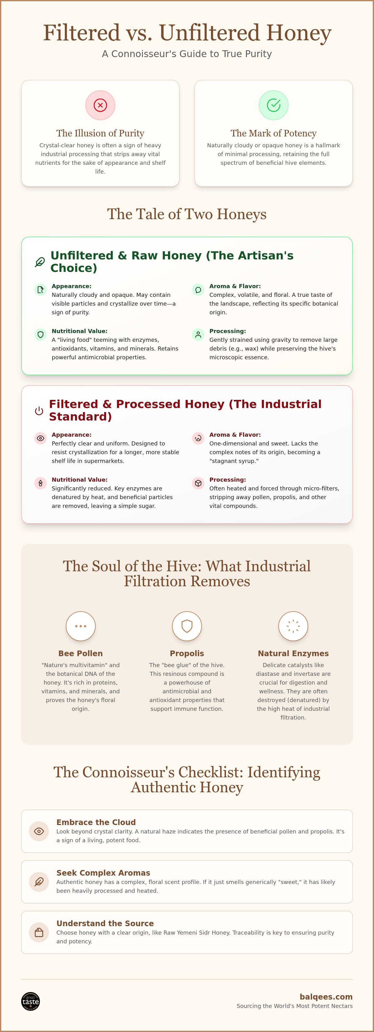 Filtered vs unfiltered honey UAE