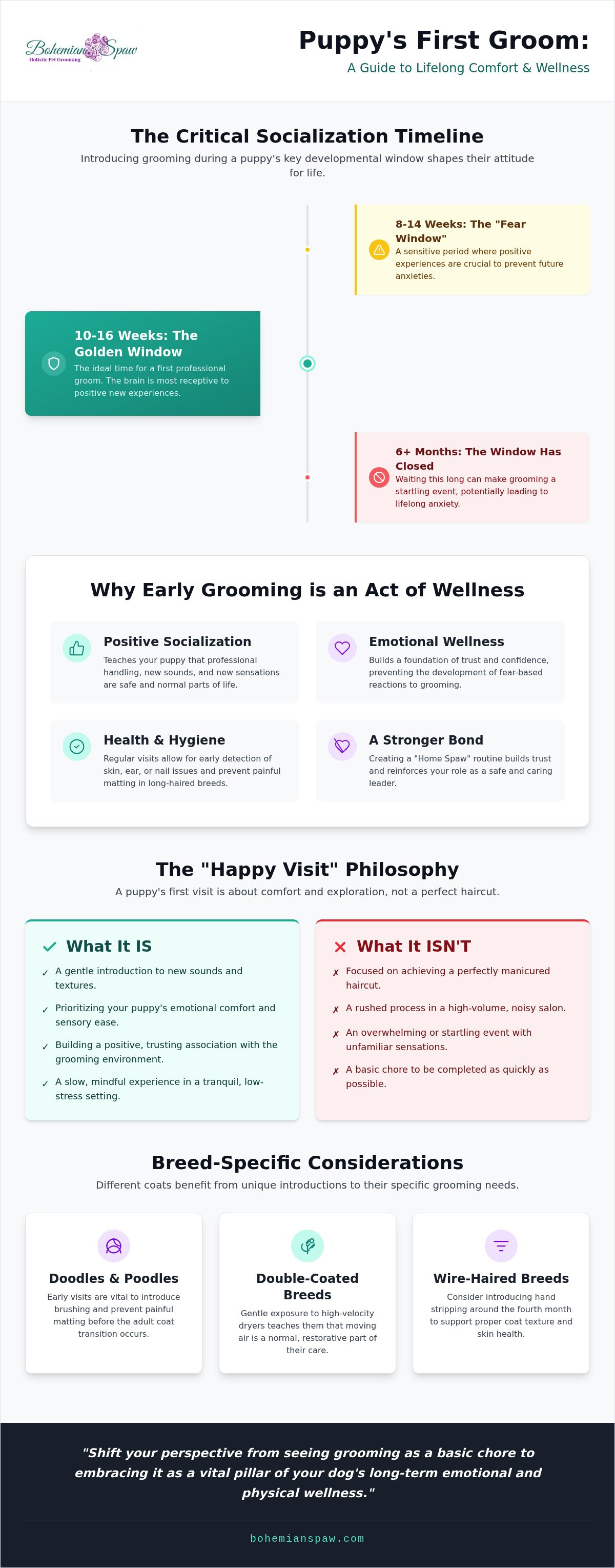 When to start grooming a puppy