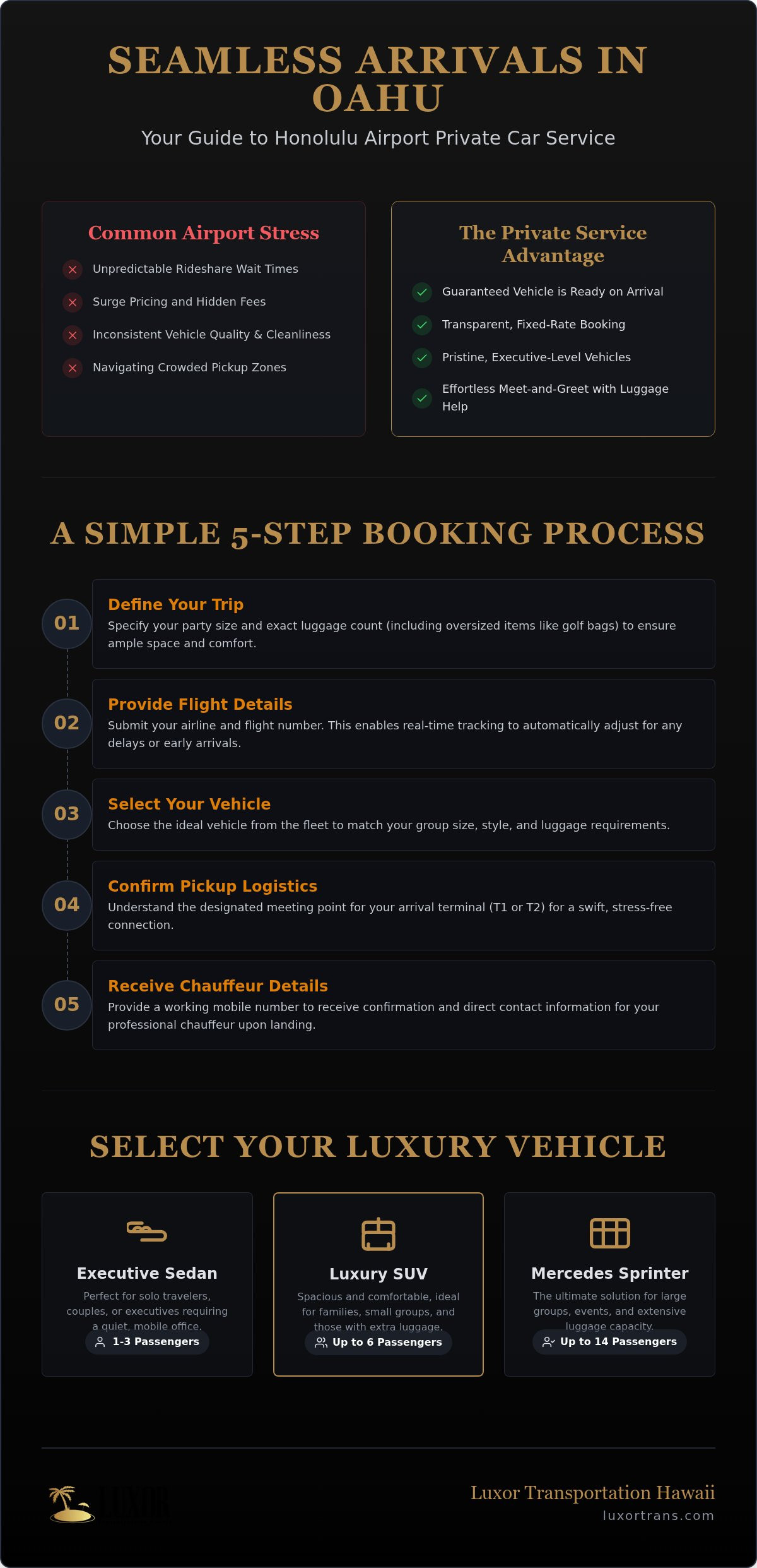 How to book private car service honolulu airport