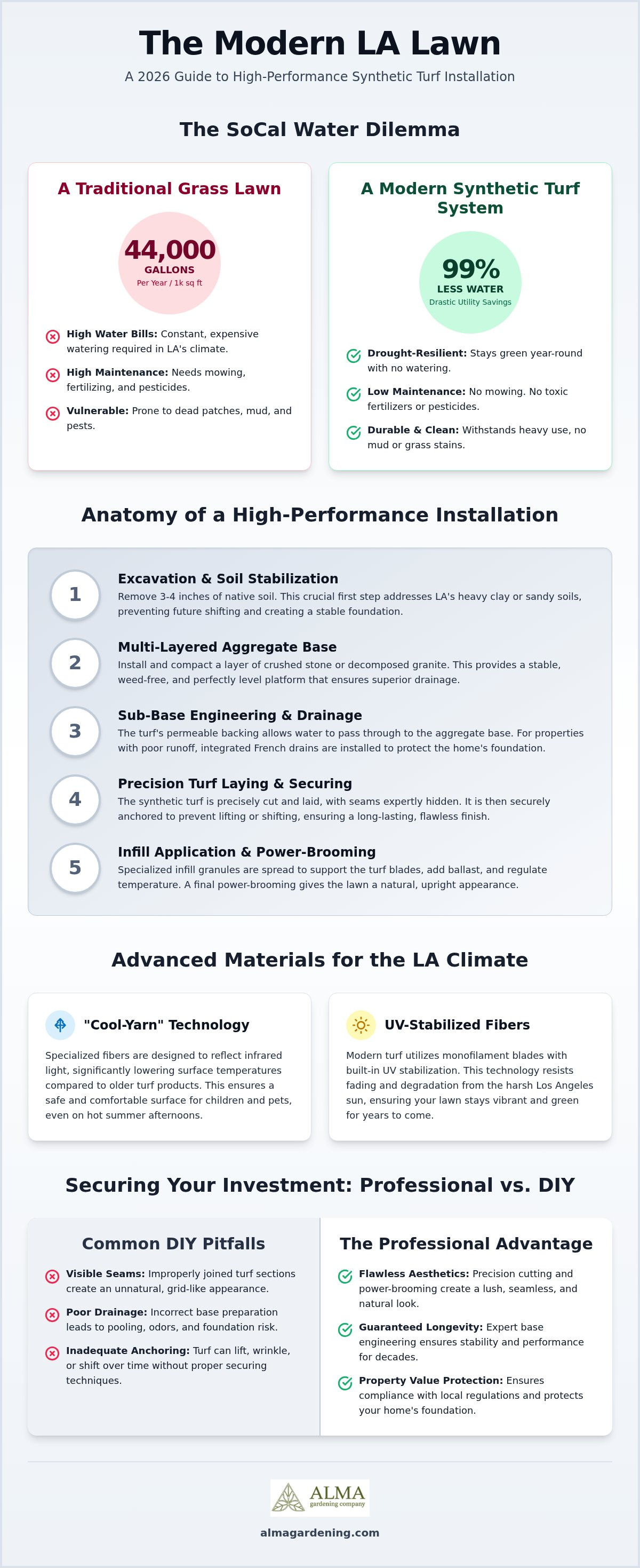 Synthetic turf installation Los Angeles