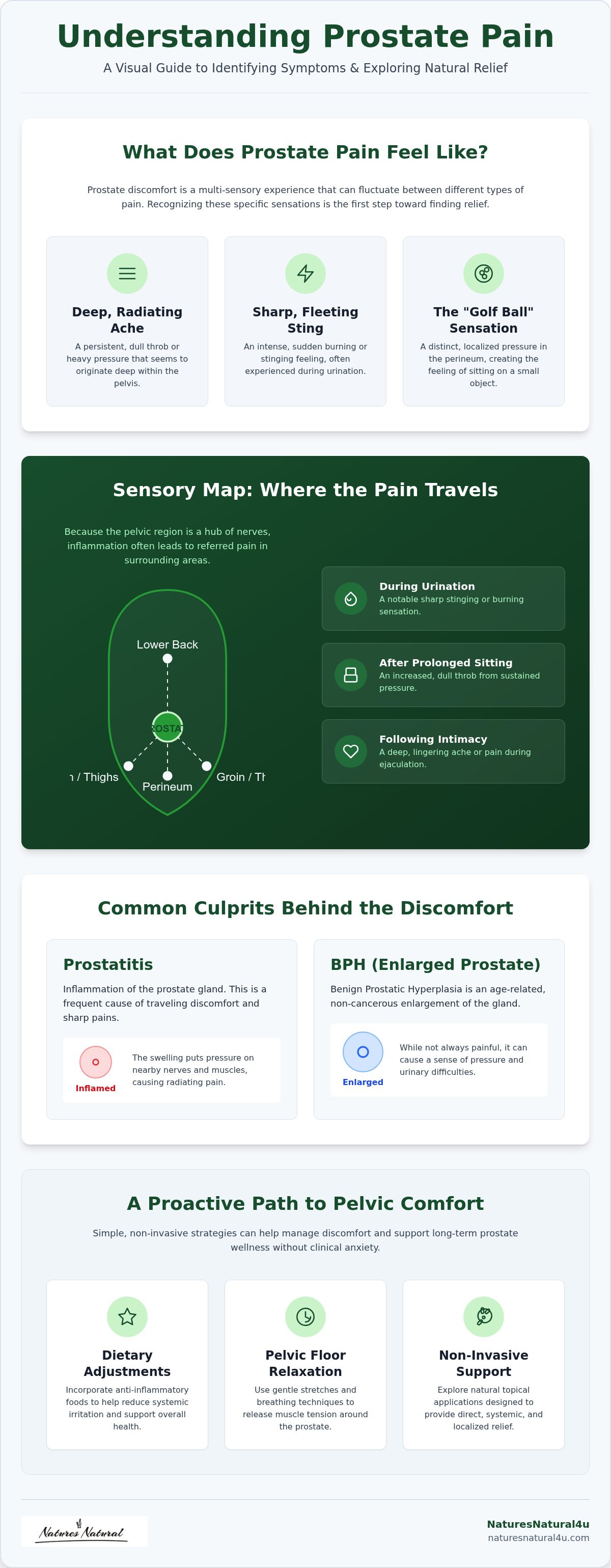 What does prostate pain feel like