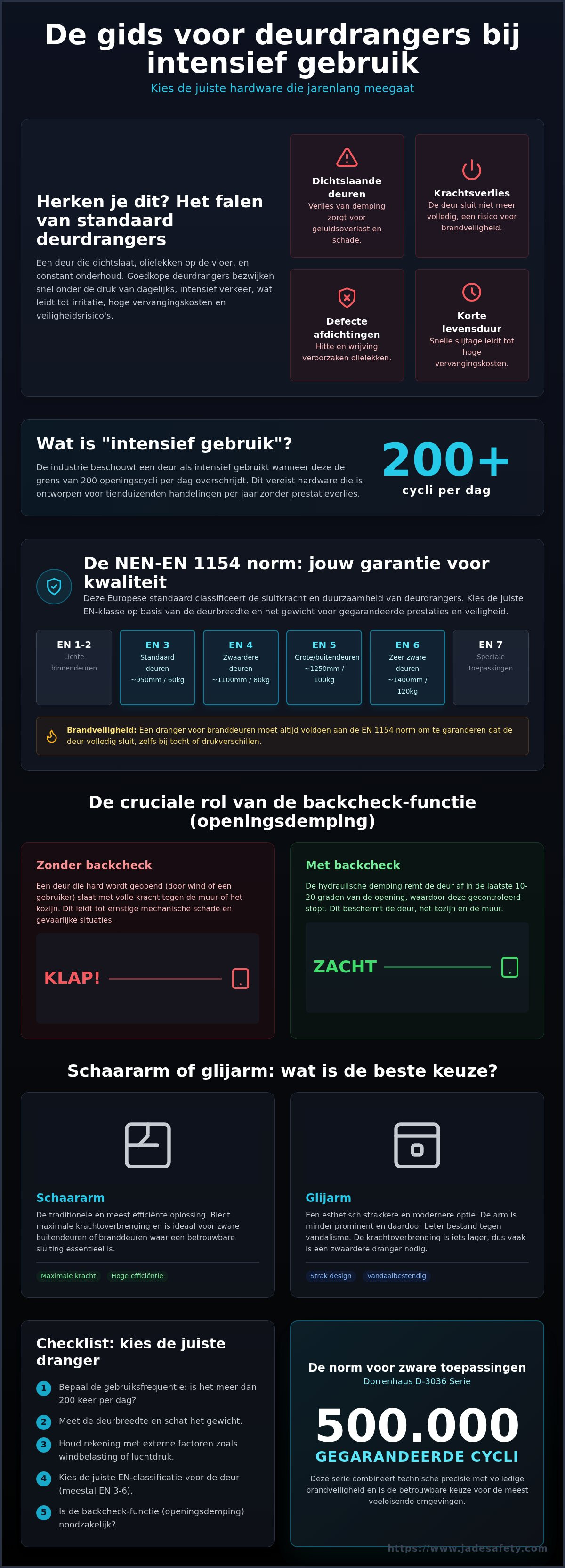Deurdranger voor intensief gebruik