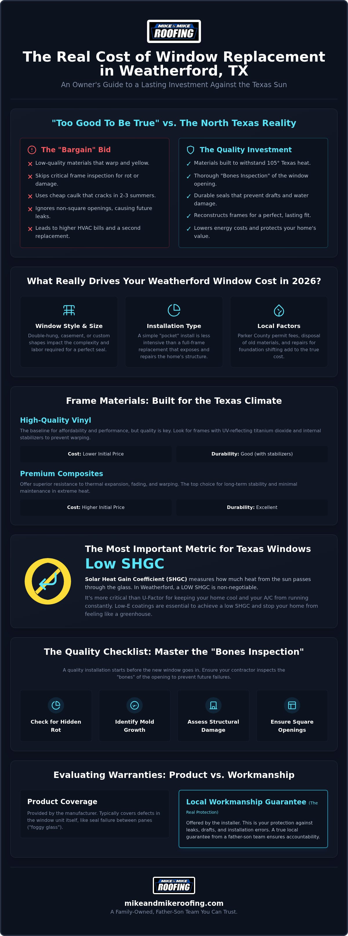 Window installation cost Weatherford