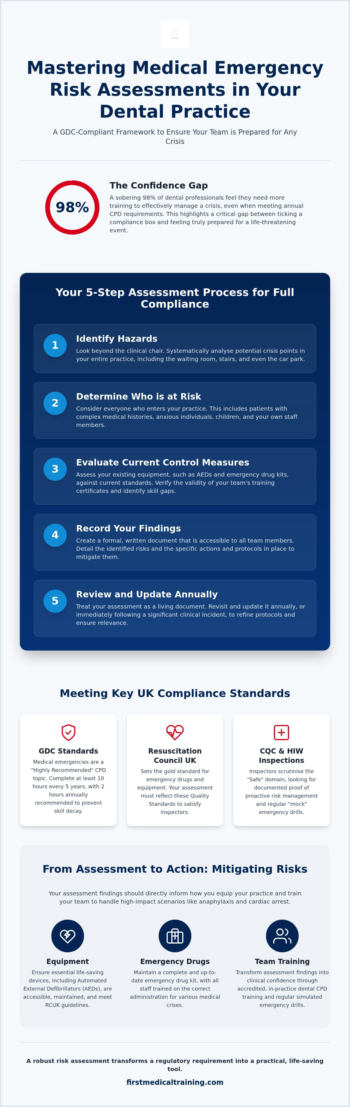 Risk assessment for medical emergencies in dental practice