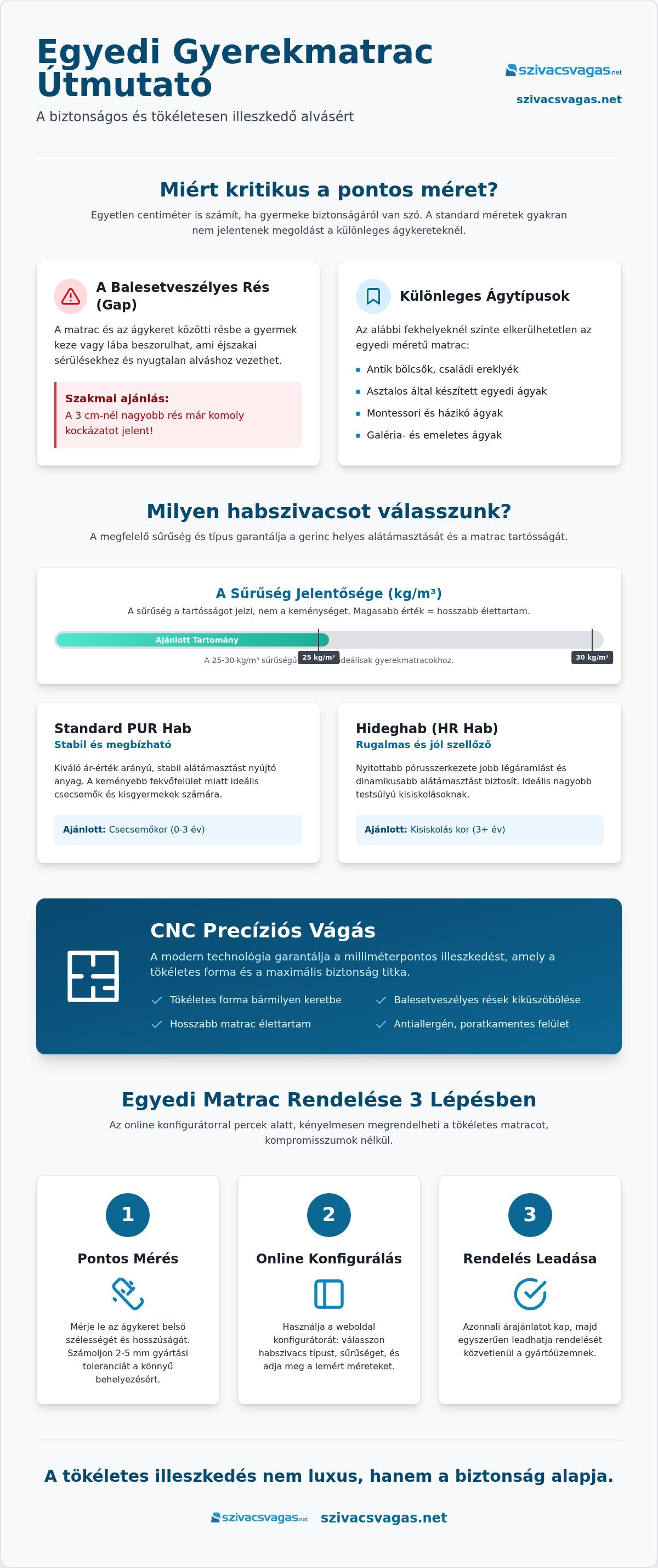 Gyerek matrac egyedi méretre