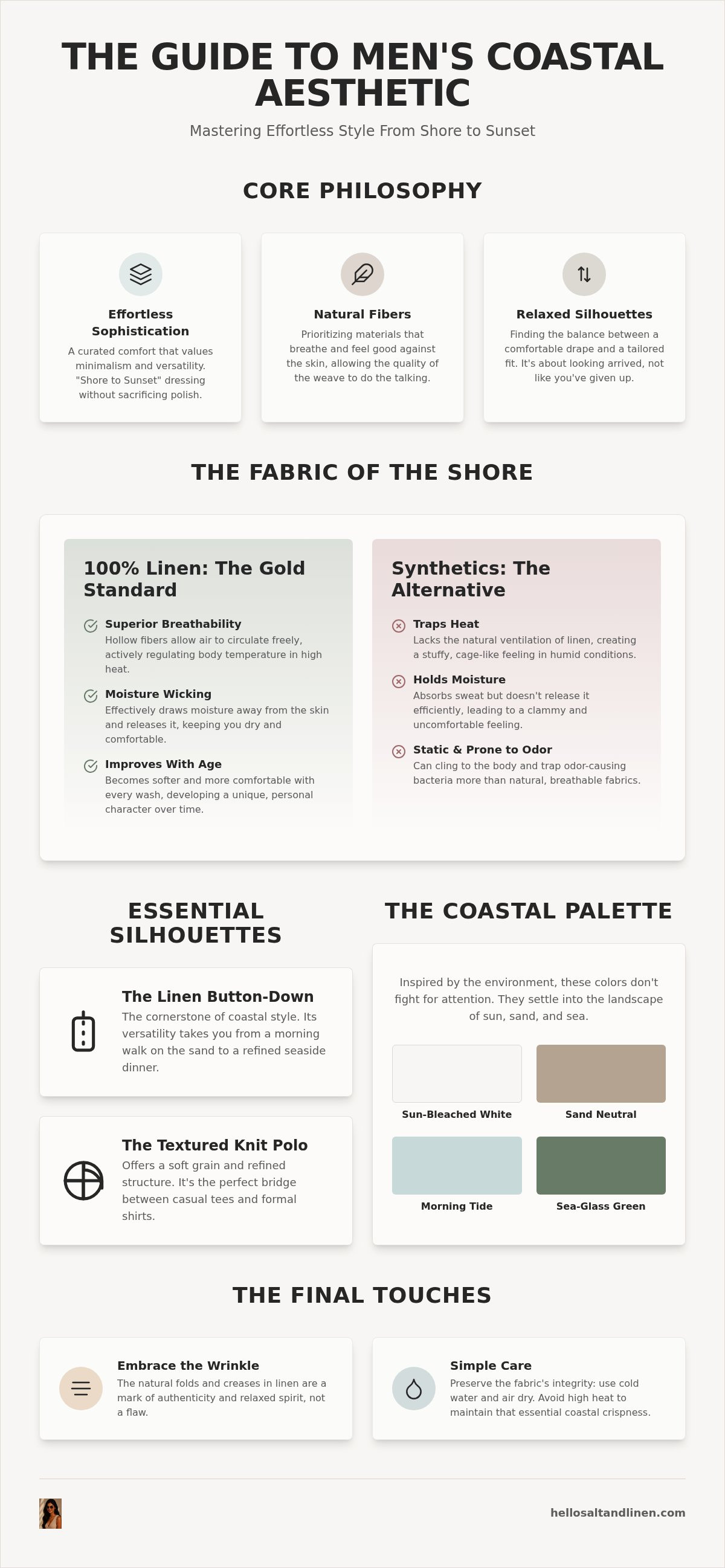 Men's coastal aesthetic tops