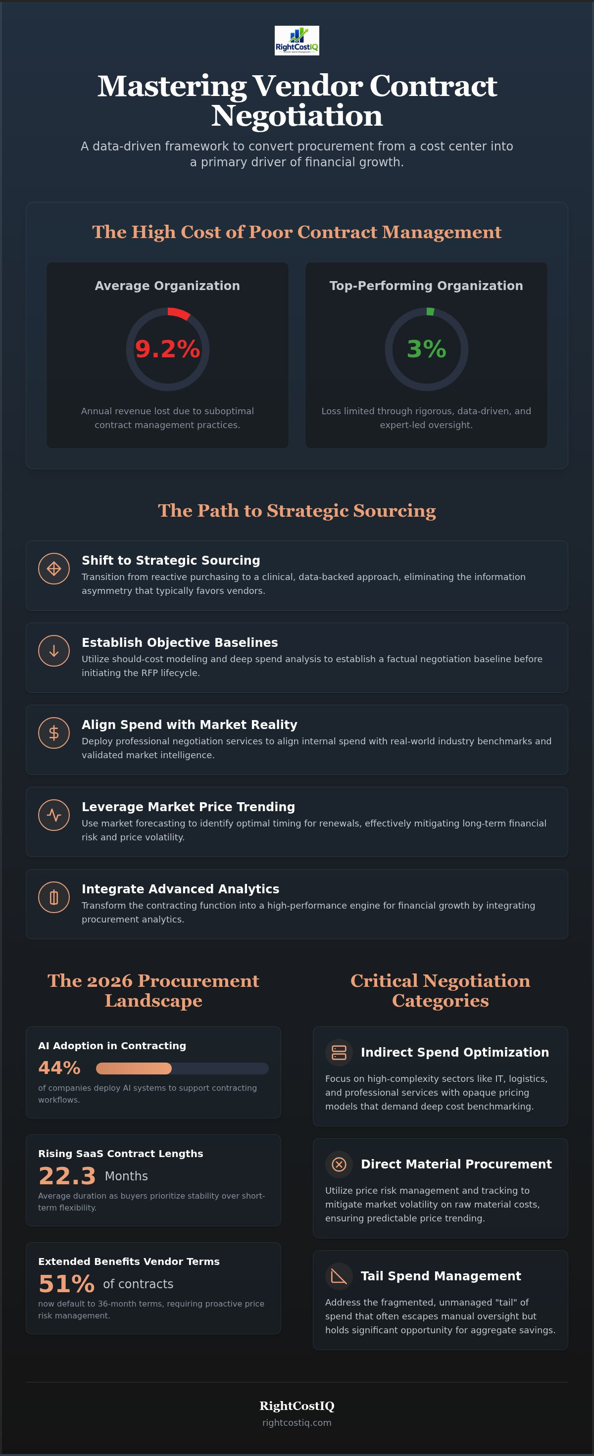 Vendor contract negotiation services