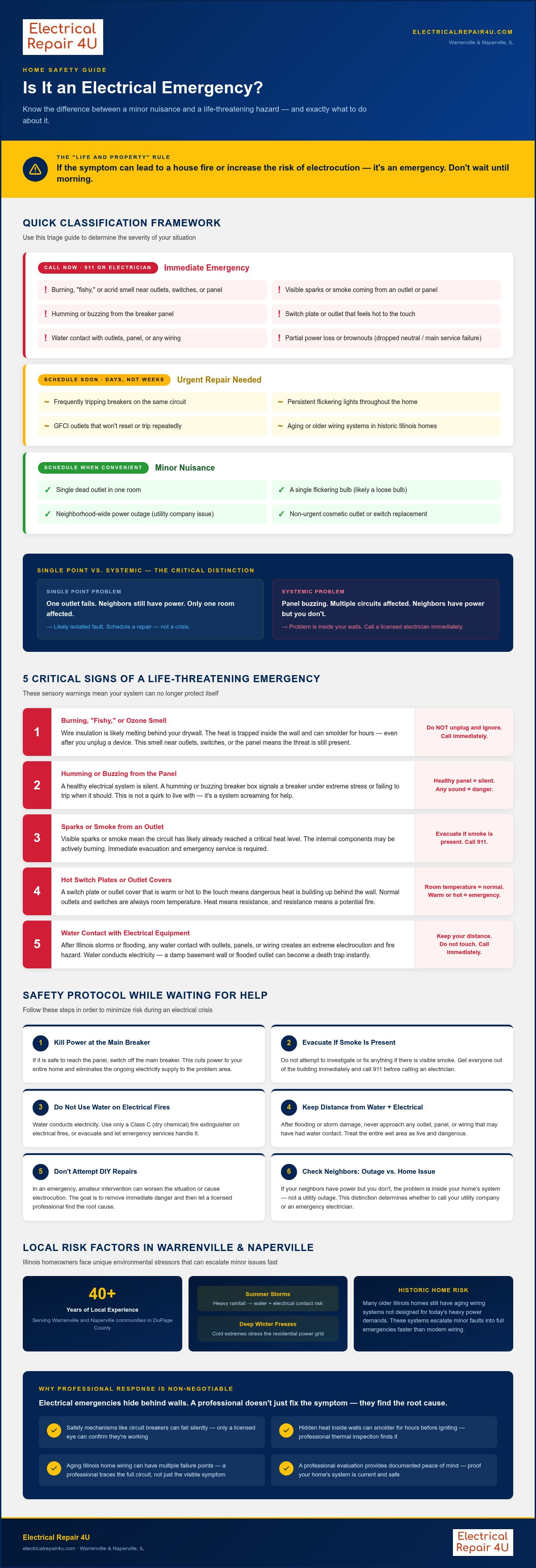 What constitutes an electrical emergency